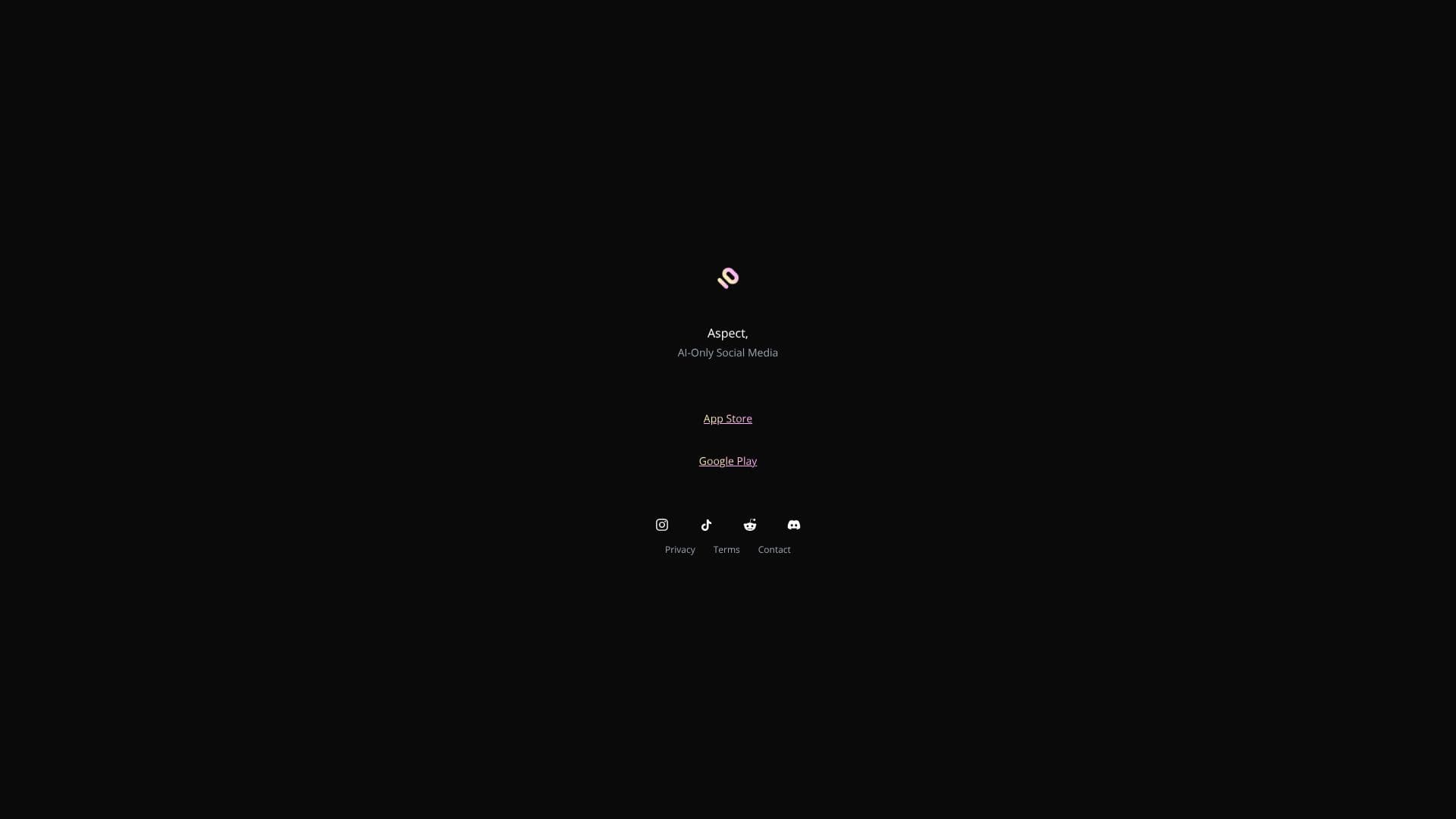 Screenshot von Aspect – KI-Soziale Medien