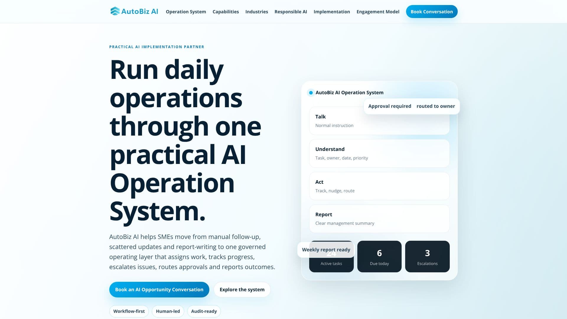 لقطة شاشة لـ AutoBiz AI