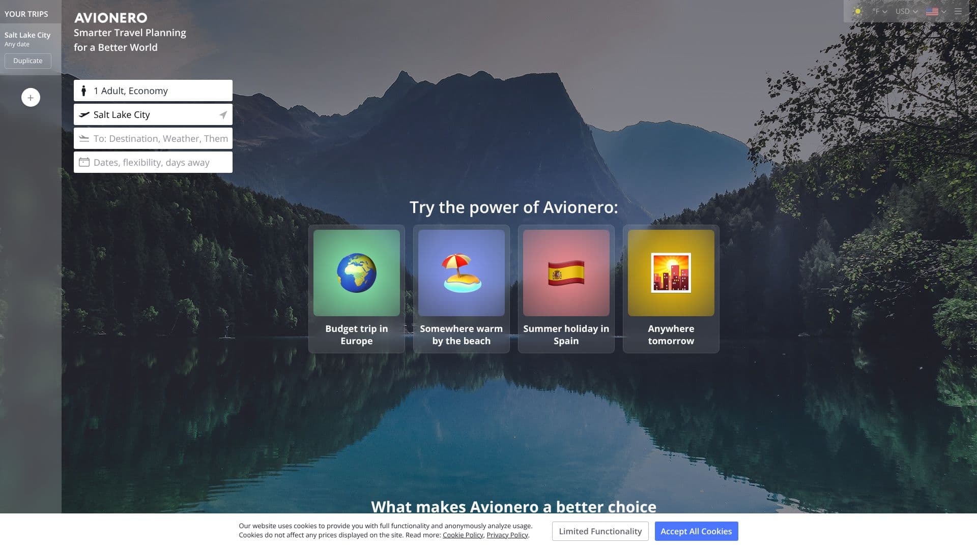 Screenshot von Avionero