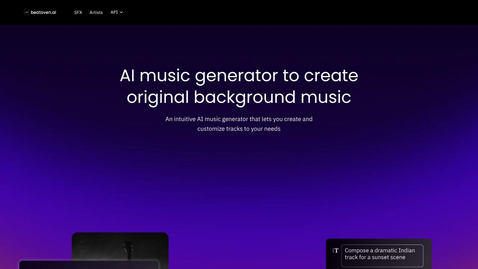 لقطة شاشة لـ Beatoven.ai