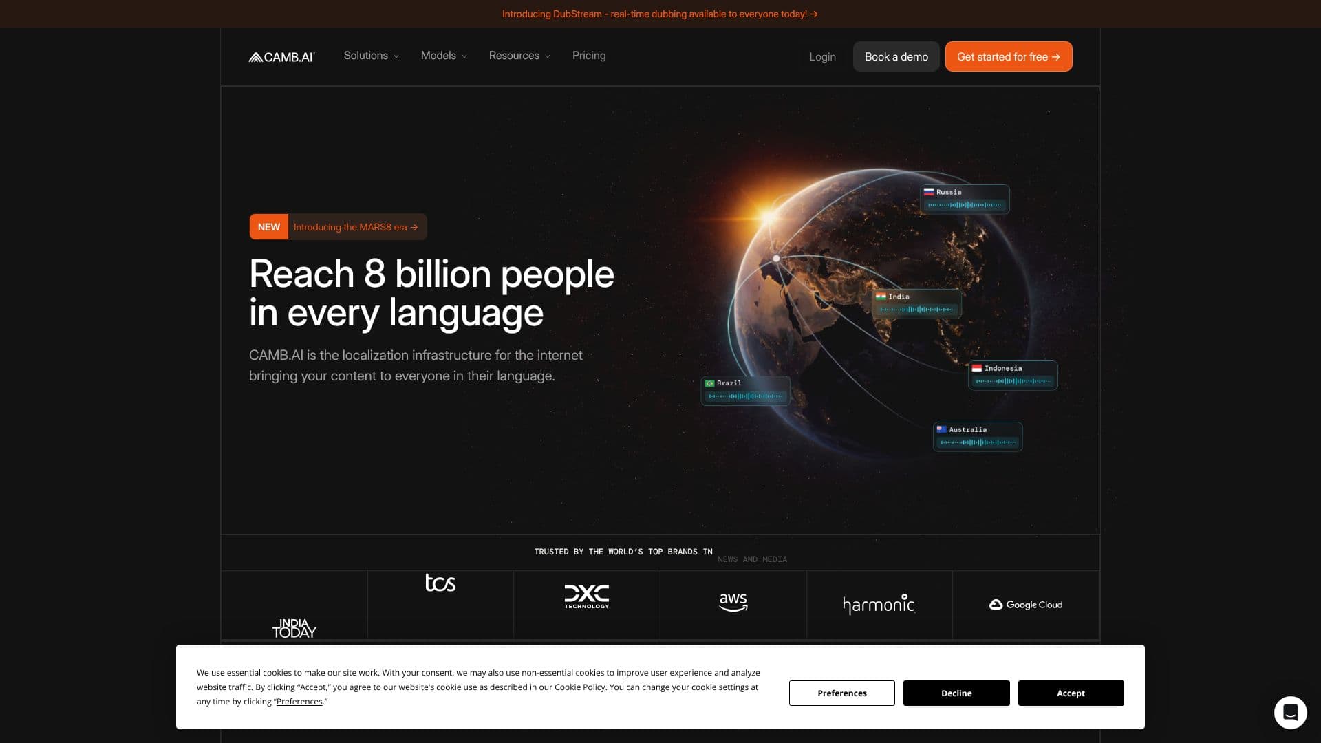 Capture d’écran de CAMB.AI Localization AI