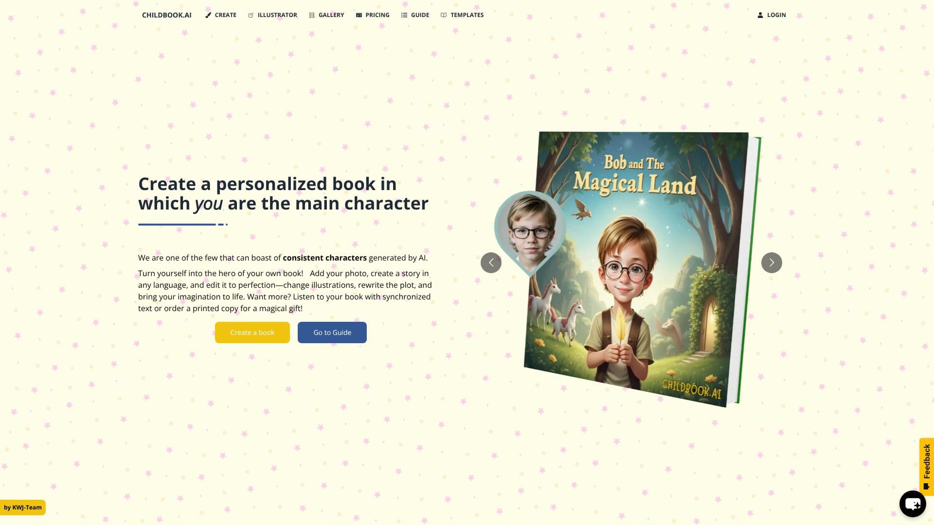 Captura de pantalla de Generador de Historias Childbook.ai