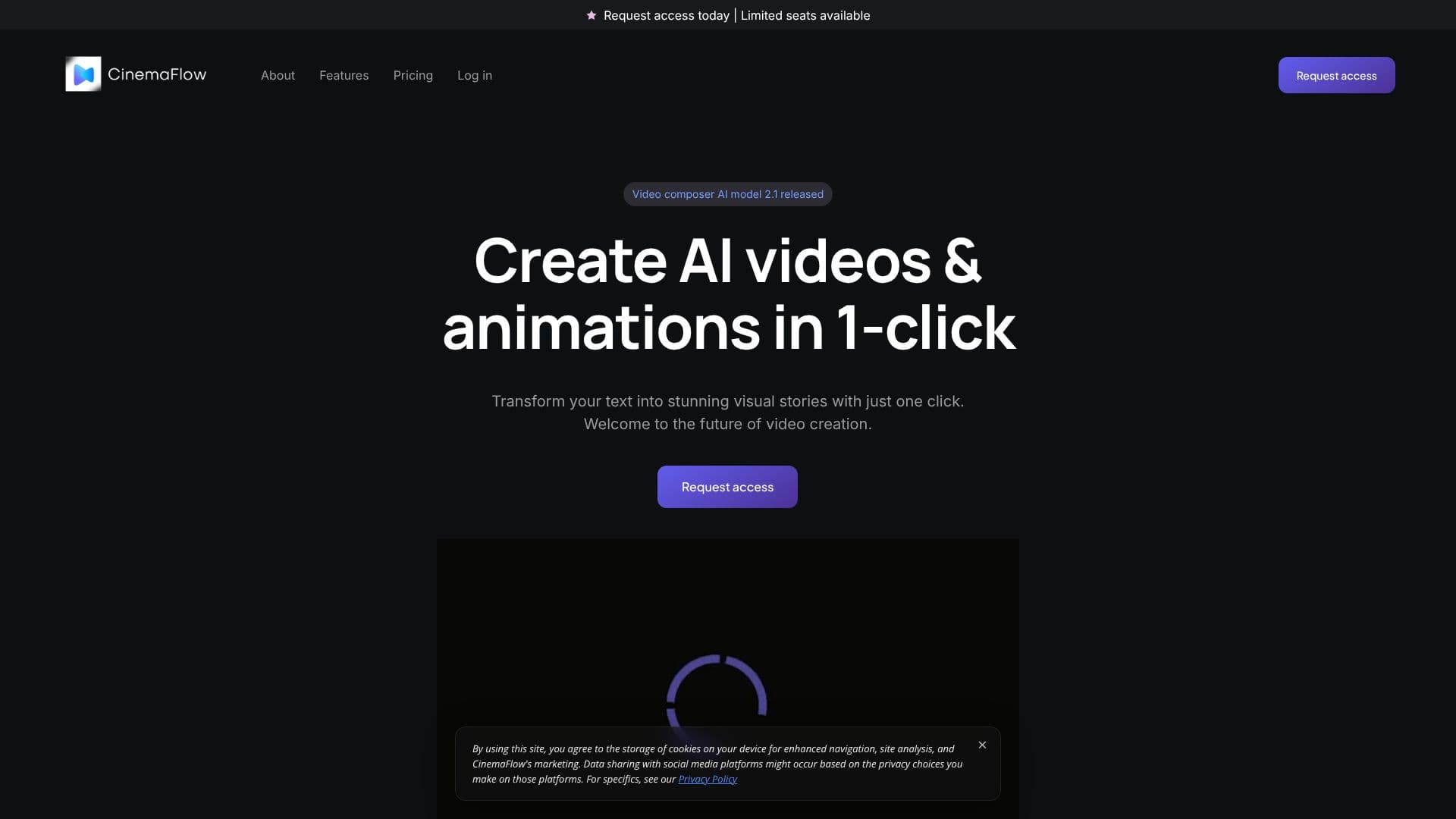 Screenshot von CinemaFlow AI