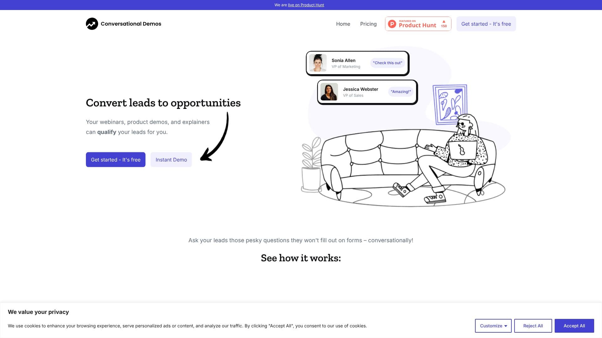 Screenshot von Conversational Demos