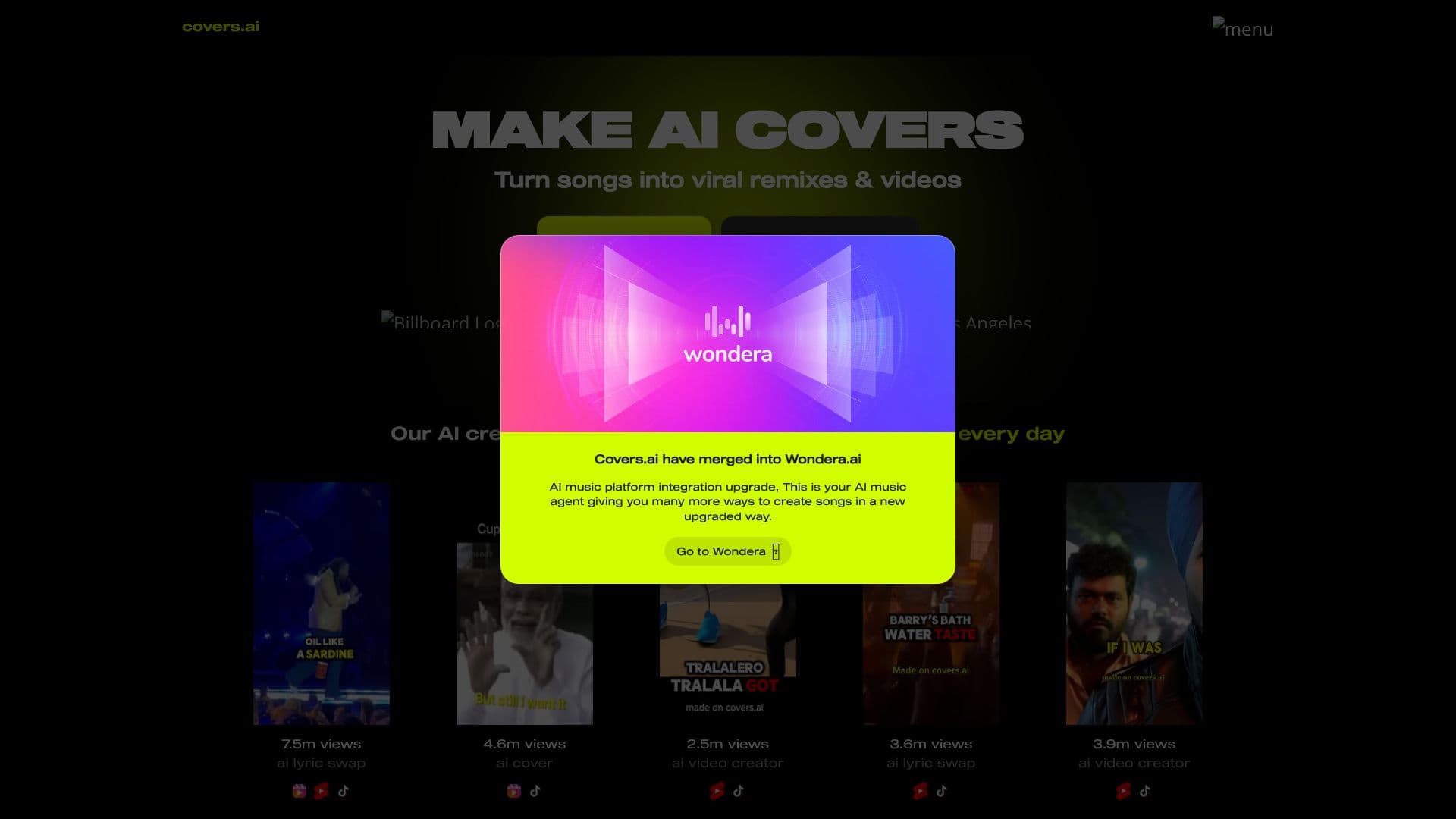 Скриншот Covers.ai