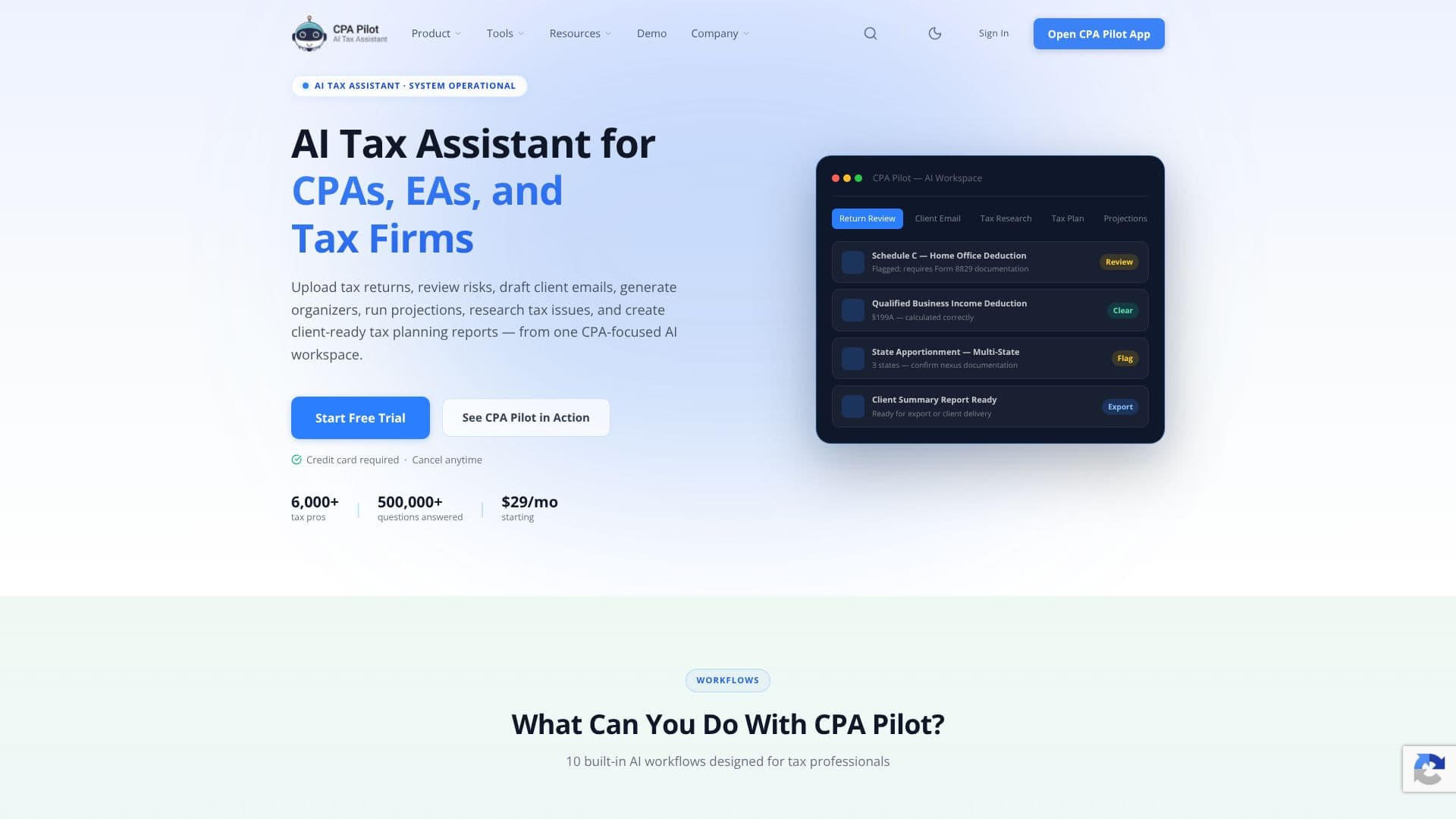 Capture d’écran de Assistant Fiscal CPA Pilot IA