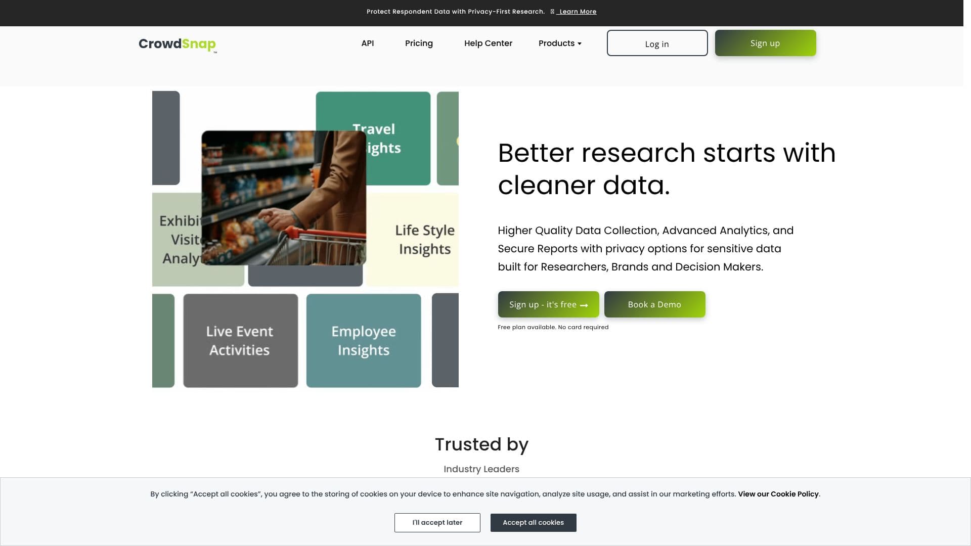 لقطة شاشة لـ CrowdSnap Data Platform