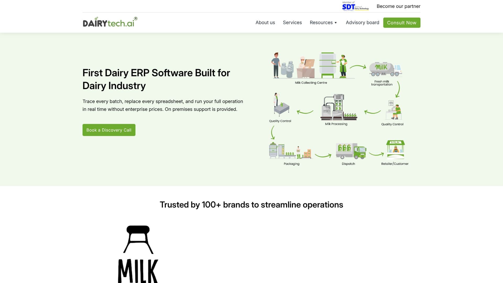 Capture d’écran de Logiciel ERP Dairytech.ai