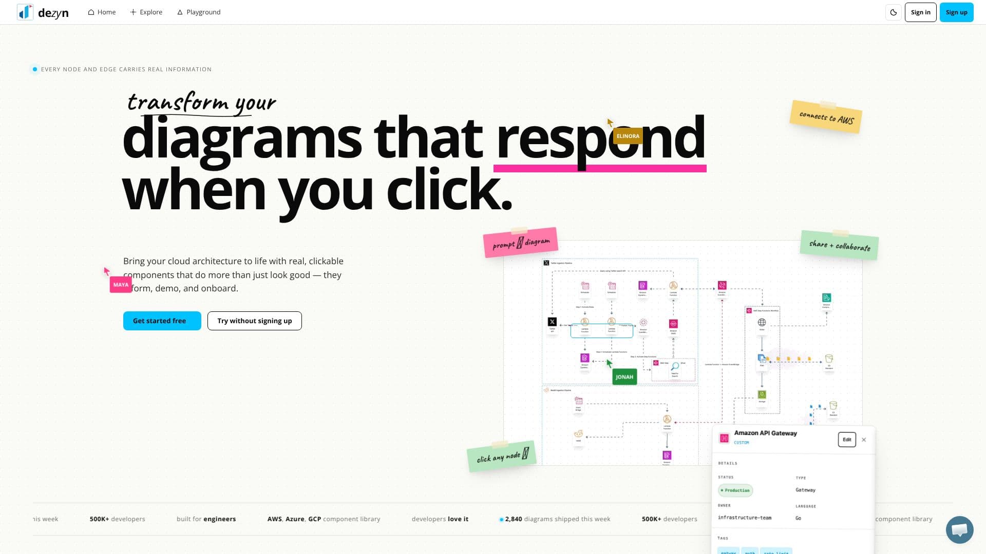 لقطة شاشة لـ Dezyn Architecture Diagram Builder