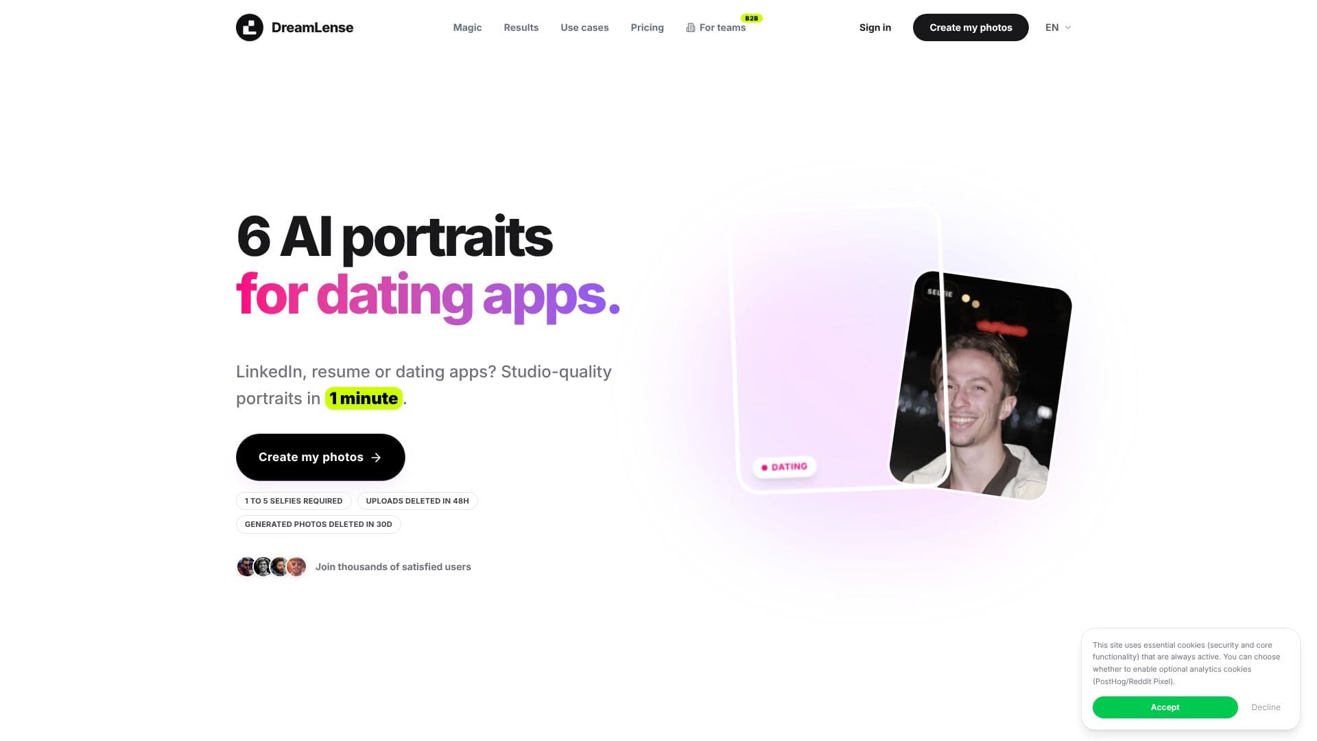 Captura de pantalla de DreamLense AI Photos
