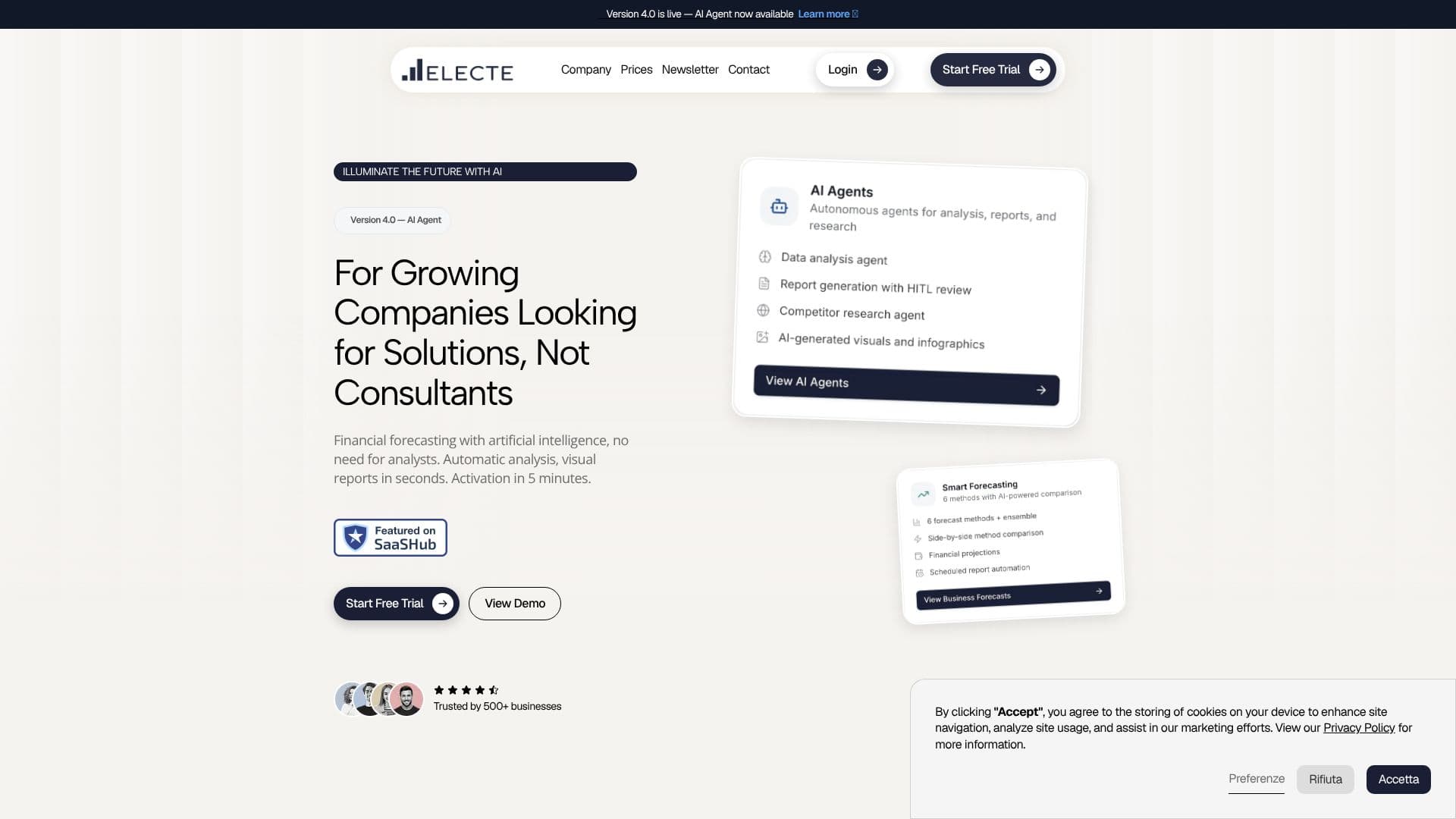 ELECTE - AI Platform screenshot