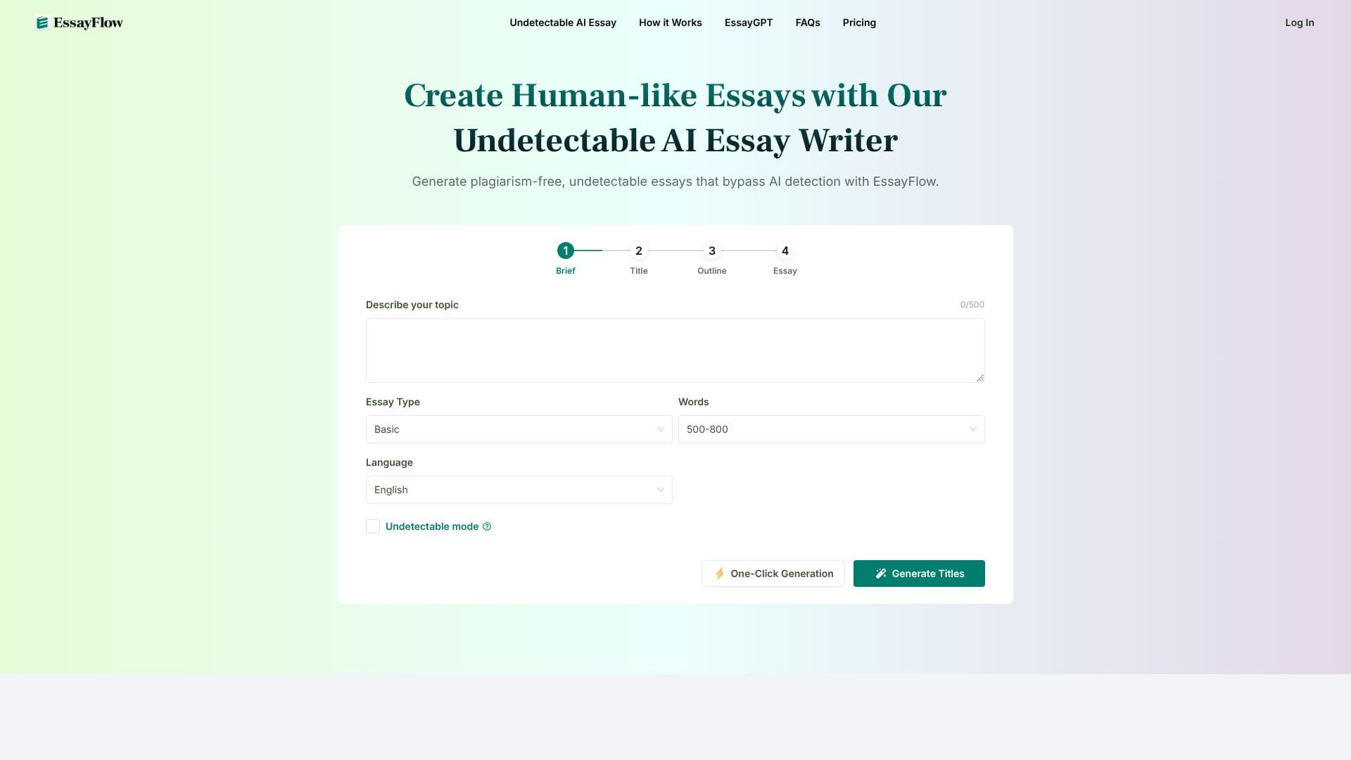 EssayFlow screenshot