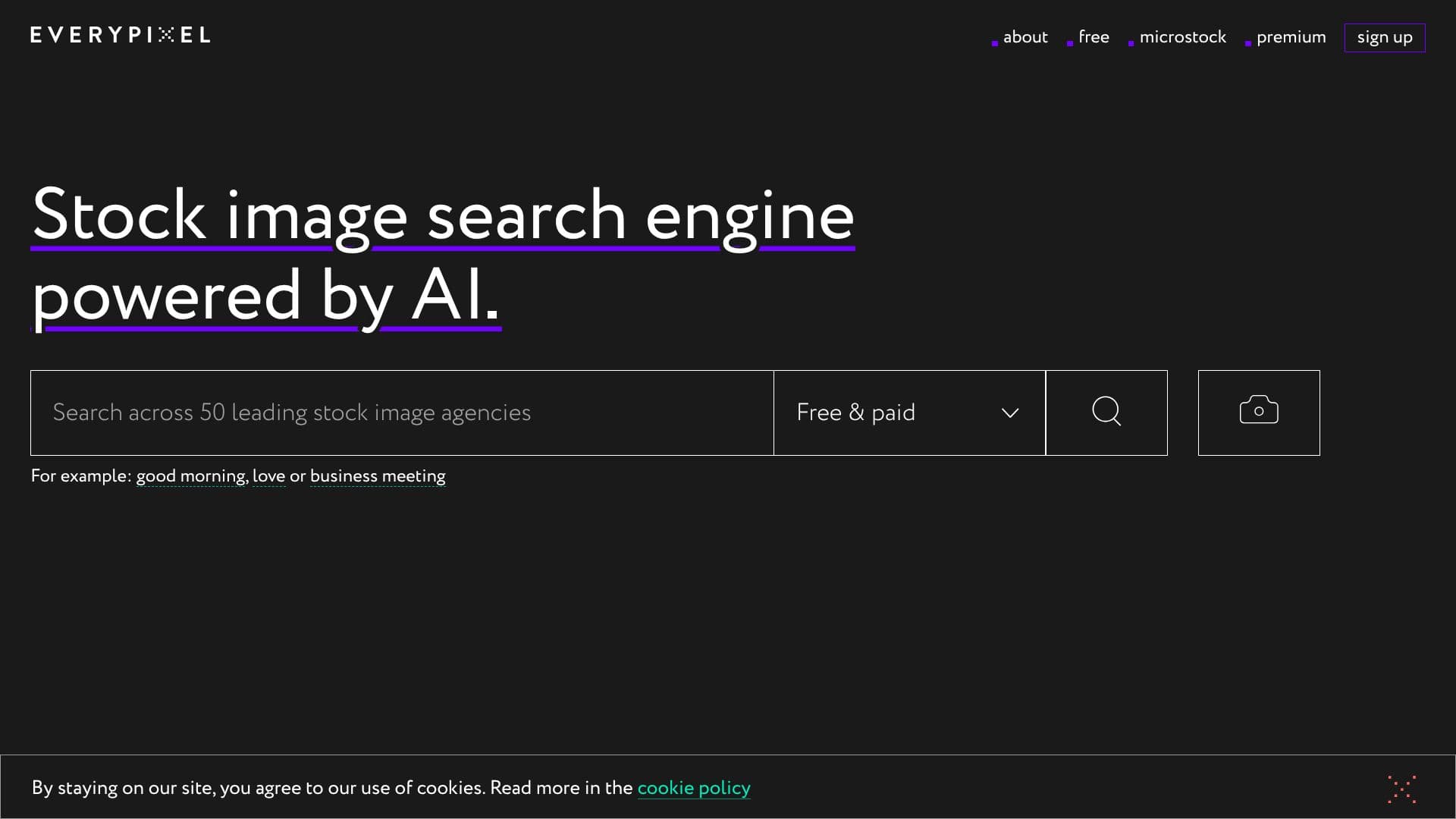 Everypixel Stock Image Search screenshot