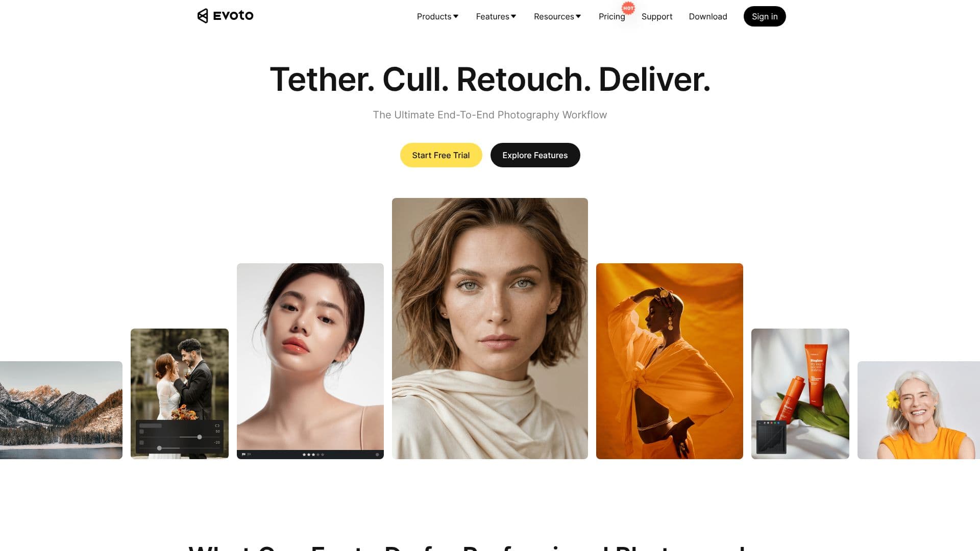 Evoto AI 사진 편집기 스크린샷