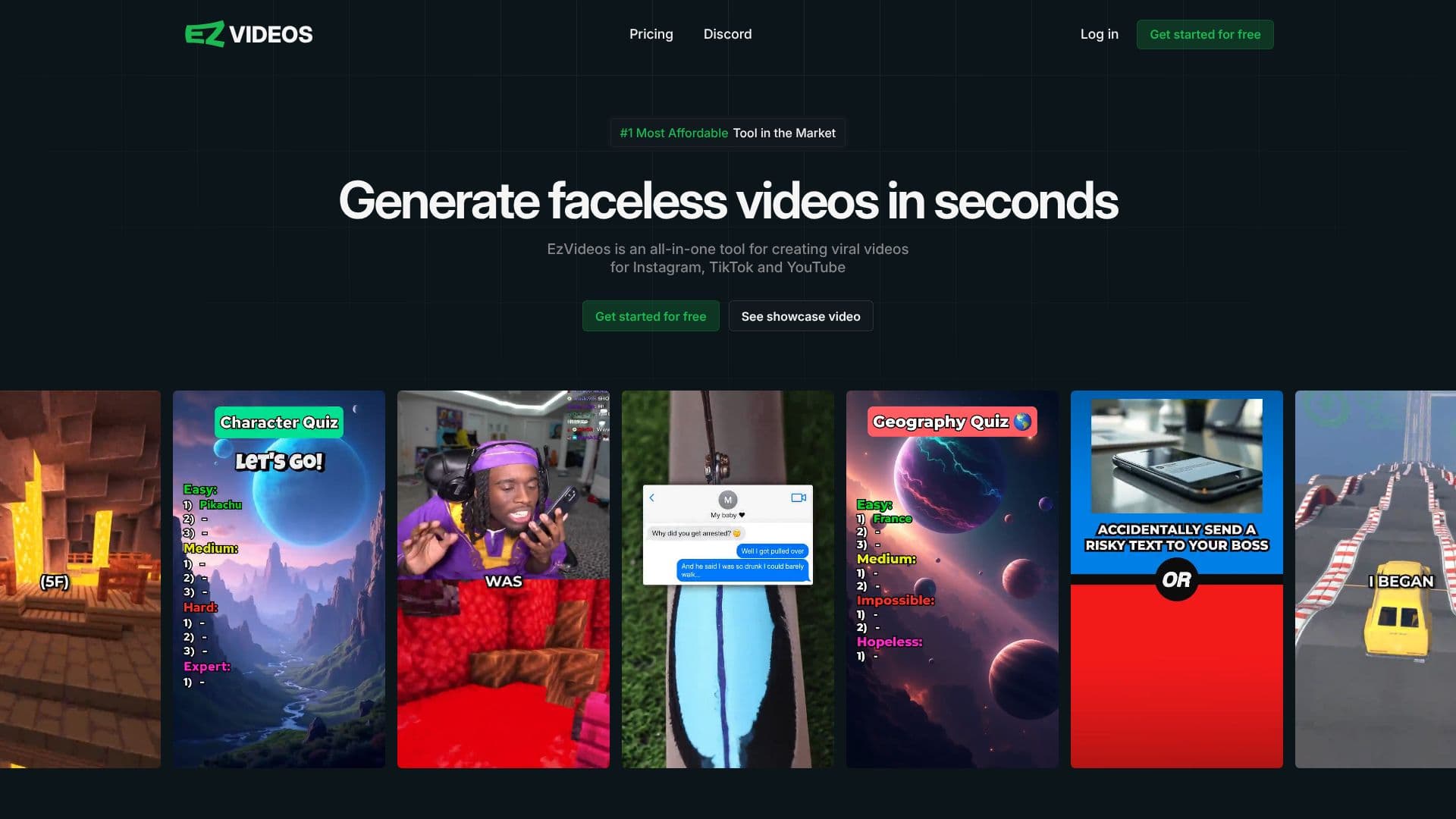 Capture d’écran de EzVideos AI