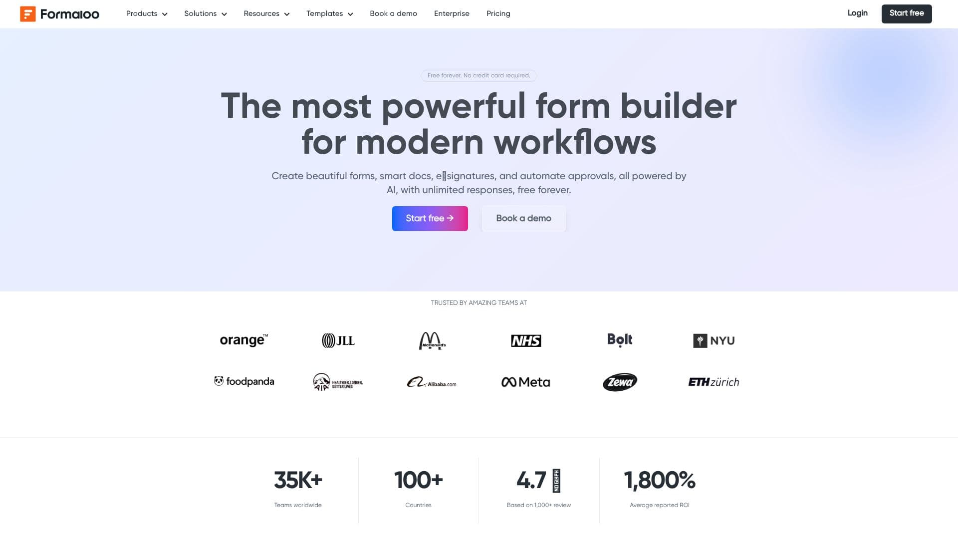 Formaloo screenshot