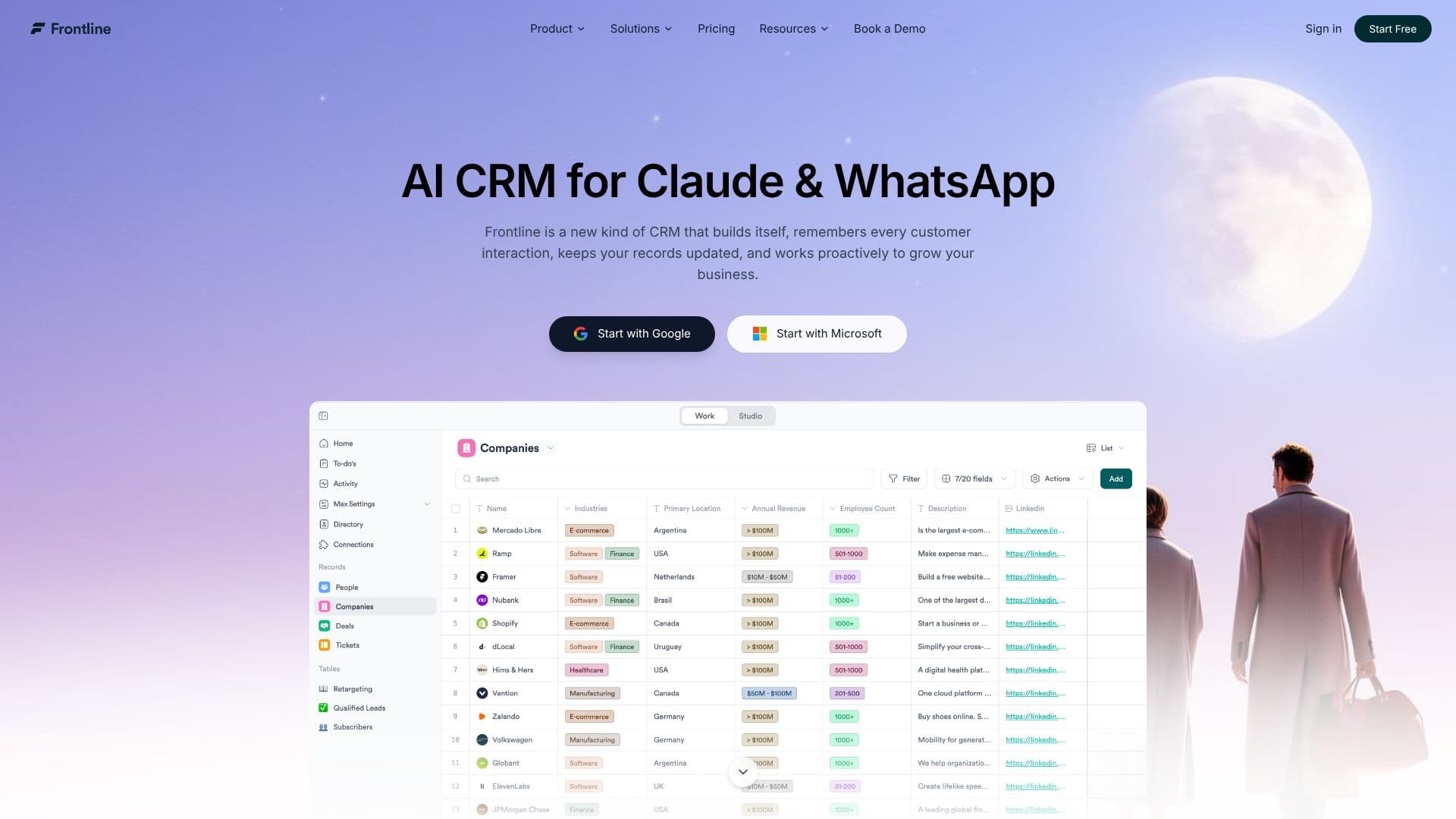 Frontline AI CRM screenshot