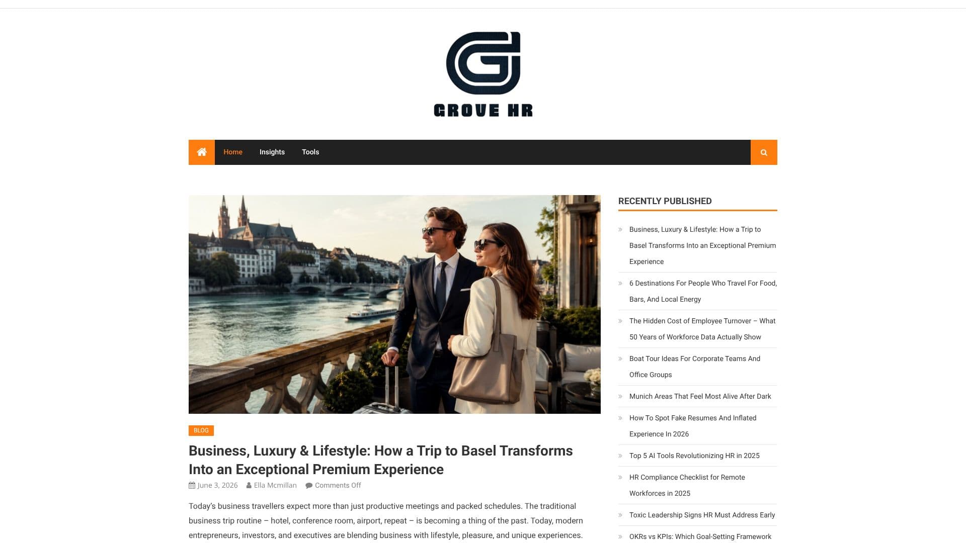Screenshot von Grove HR