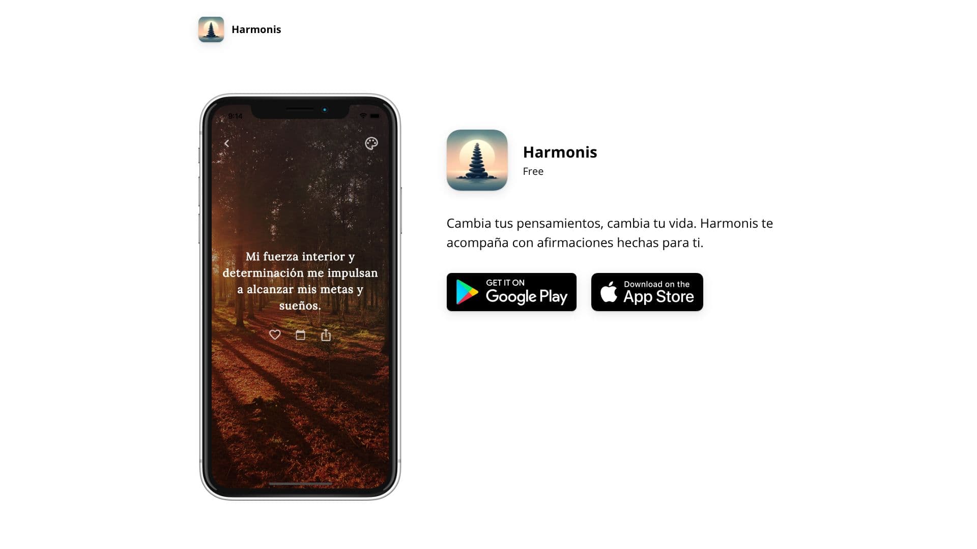 Harmonis - Afirmaciones Personalizadas screenshot