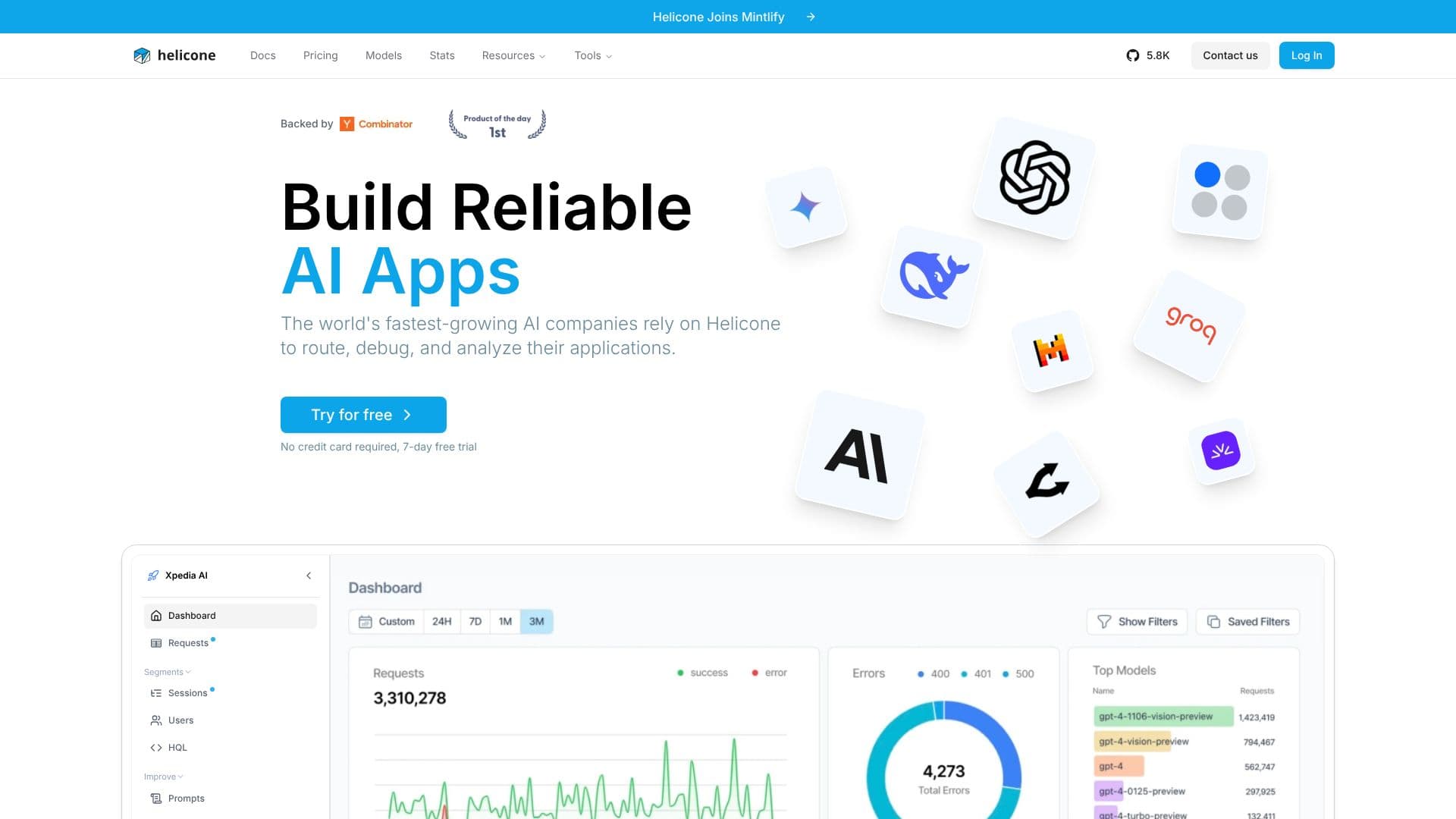 Helicone AI Gateway screenshot