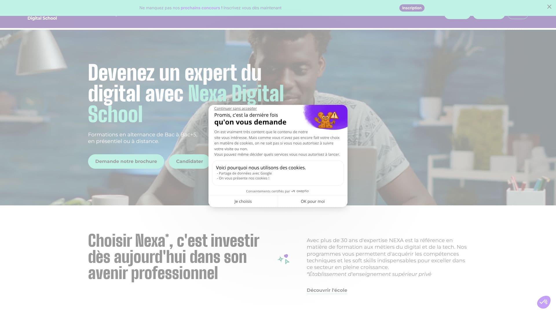 Capture d’écran de Nexa Digital School