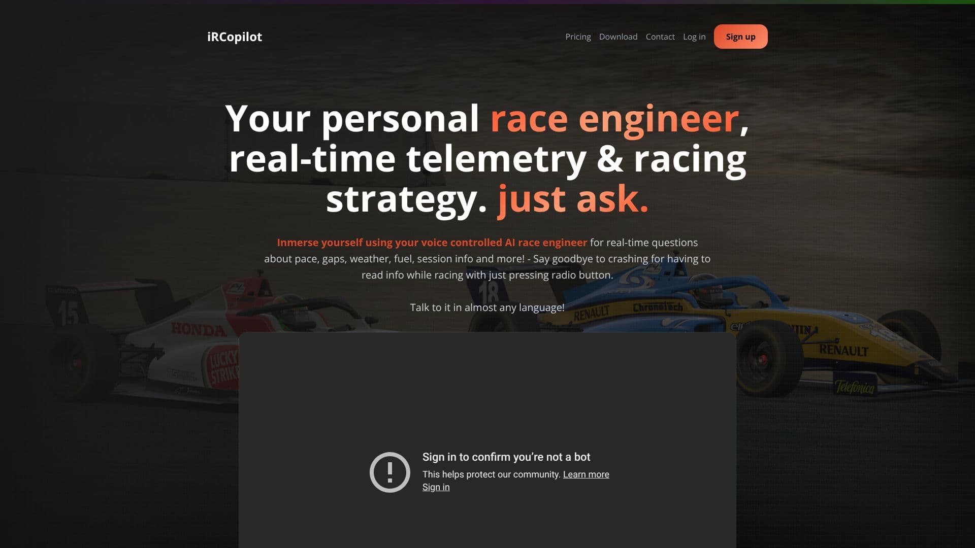 iRCopilot | AI Race Engineer screenshot
