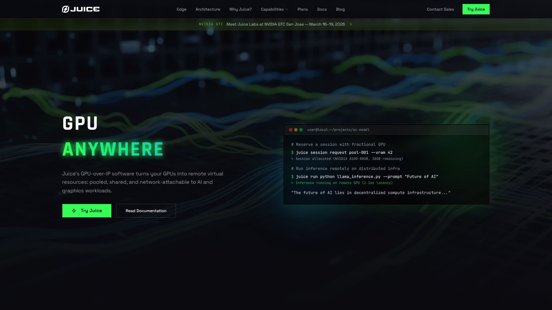 Screenshot von Juice Labs