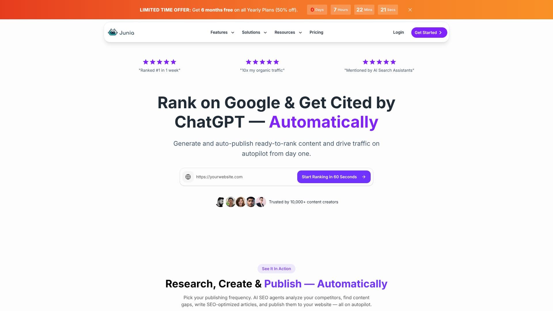 Junia AI SEO Writer screenshot