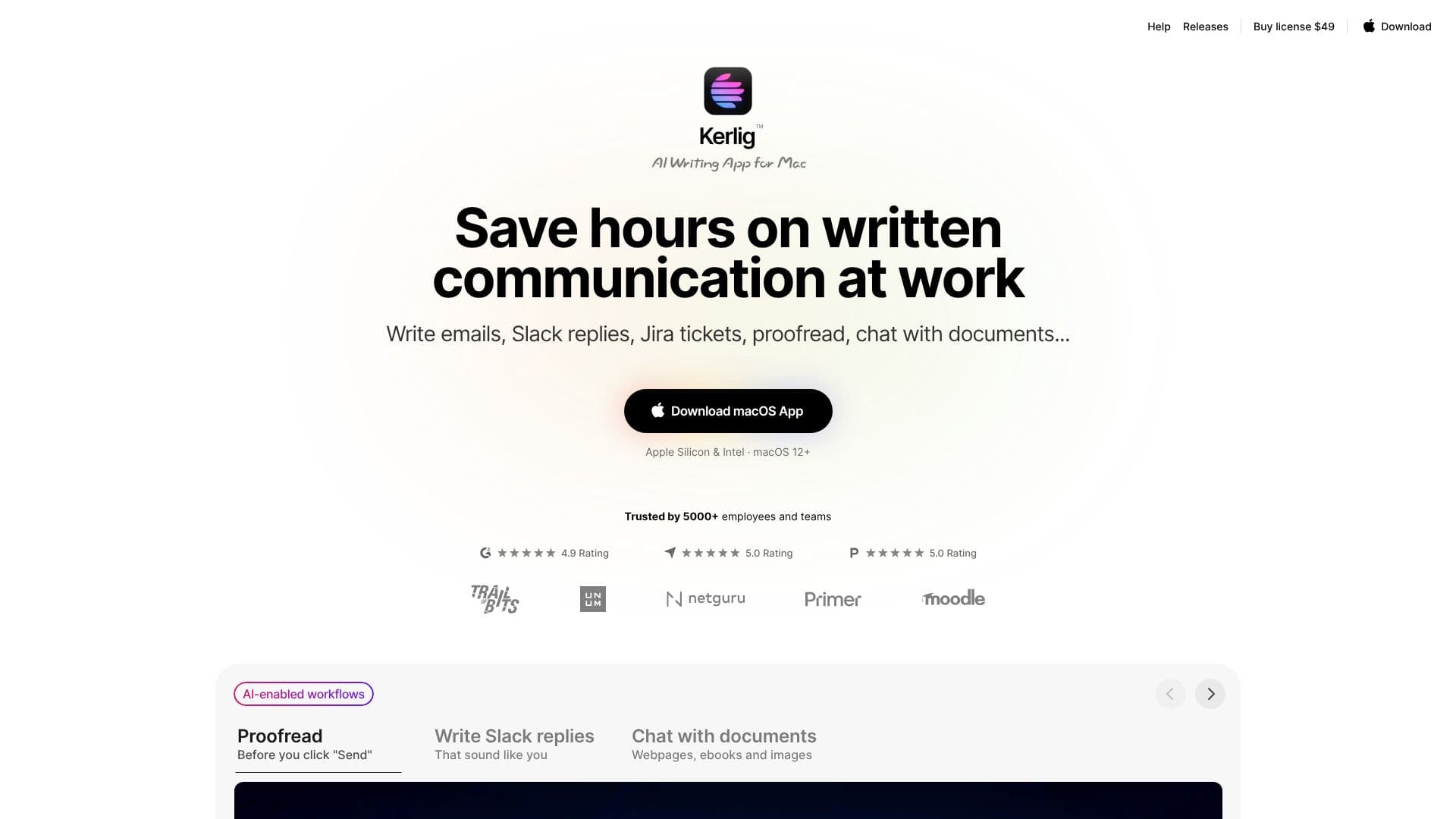 Kerlig AI Writing App のスクリーンショット