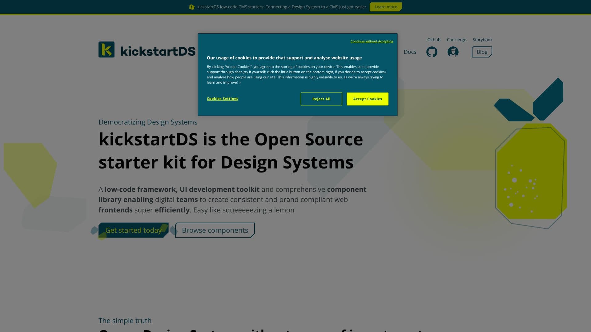 Captura de pantalla de kickstartDS