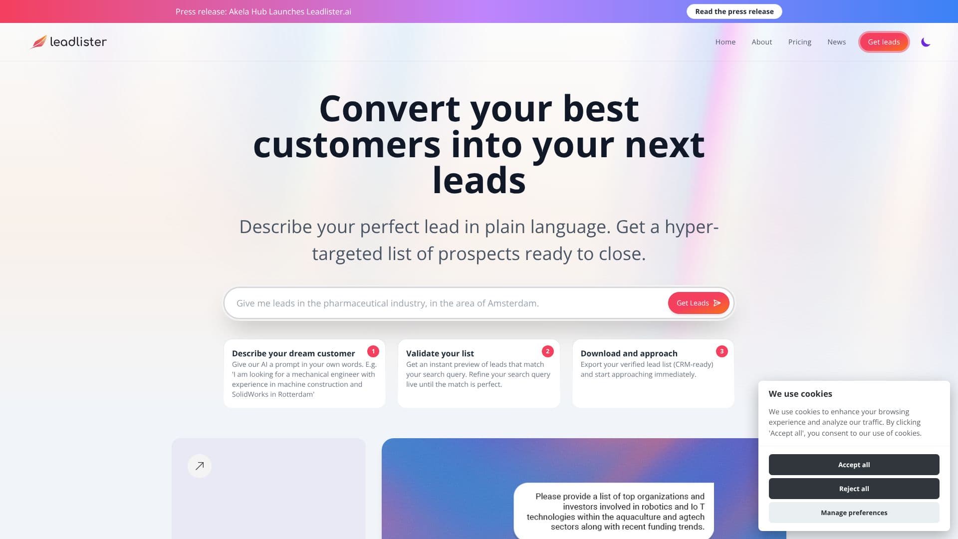 لقطة شاشة لـ Leadlister