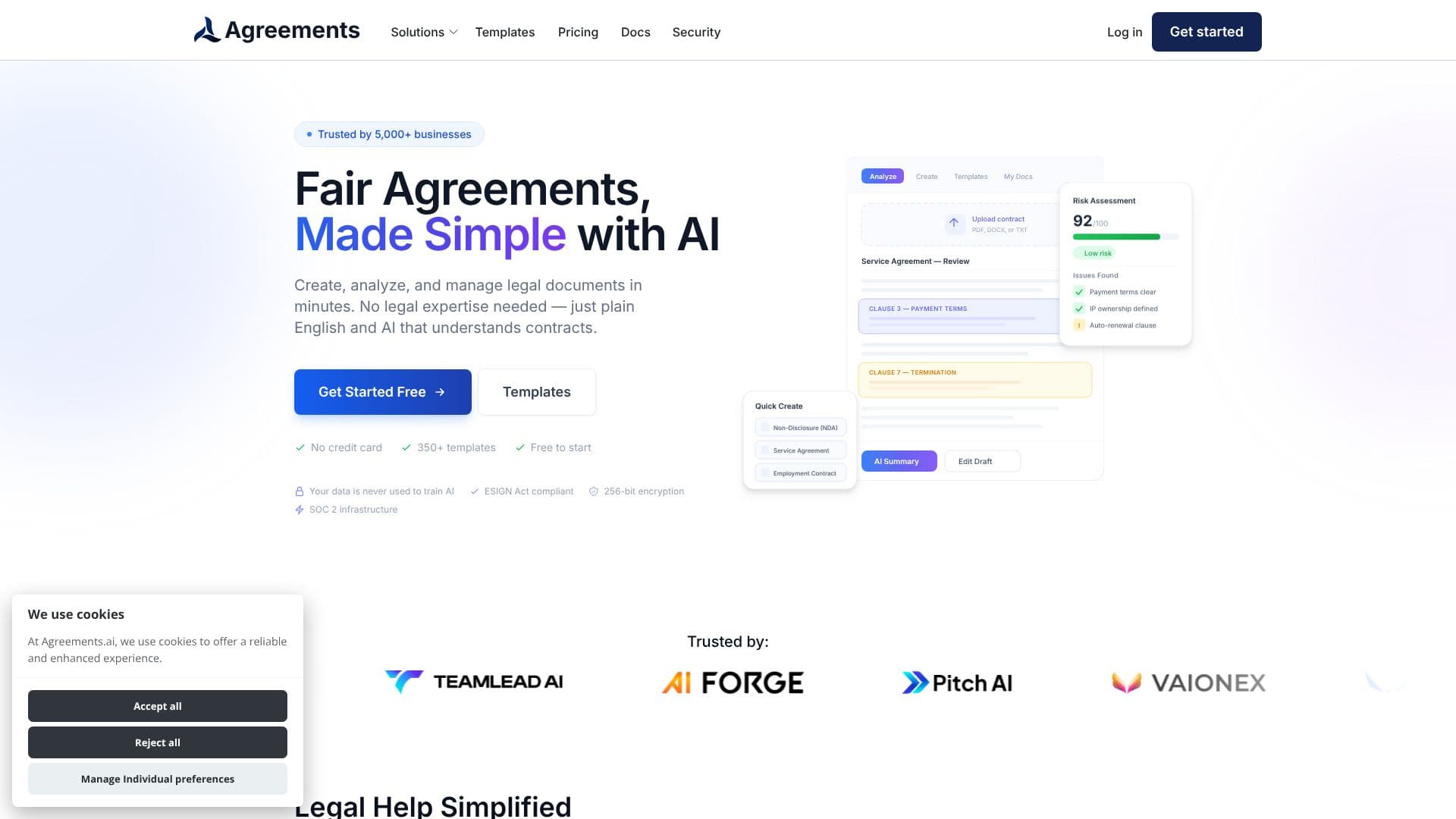 Agreements.AI のスクリーンショット