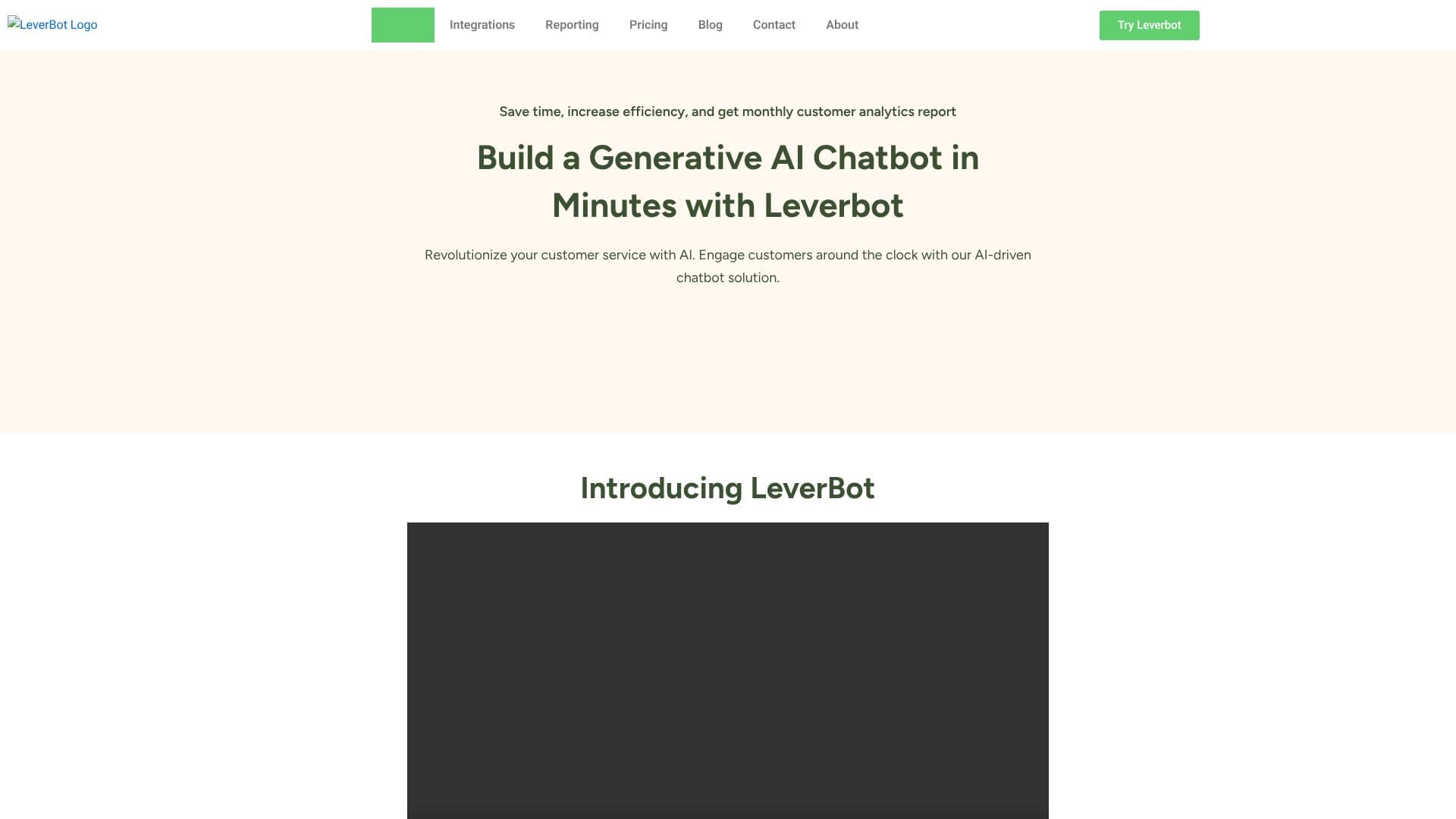 LeverBot Generative AI Chatbot のスクリーンショット