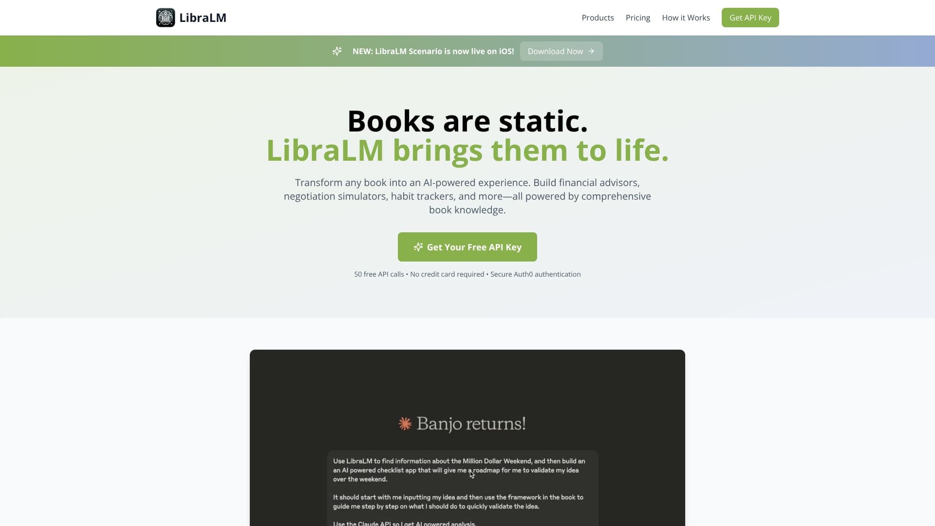 Screenshot von LibraLM