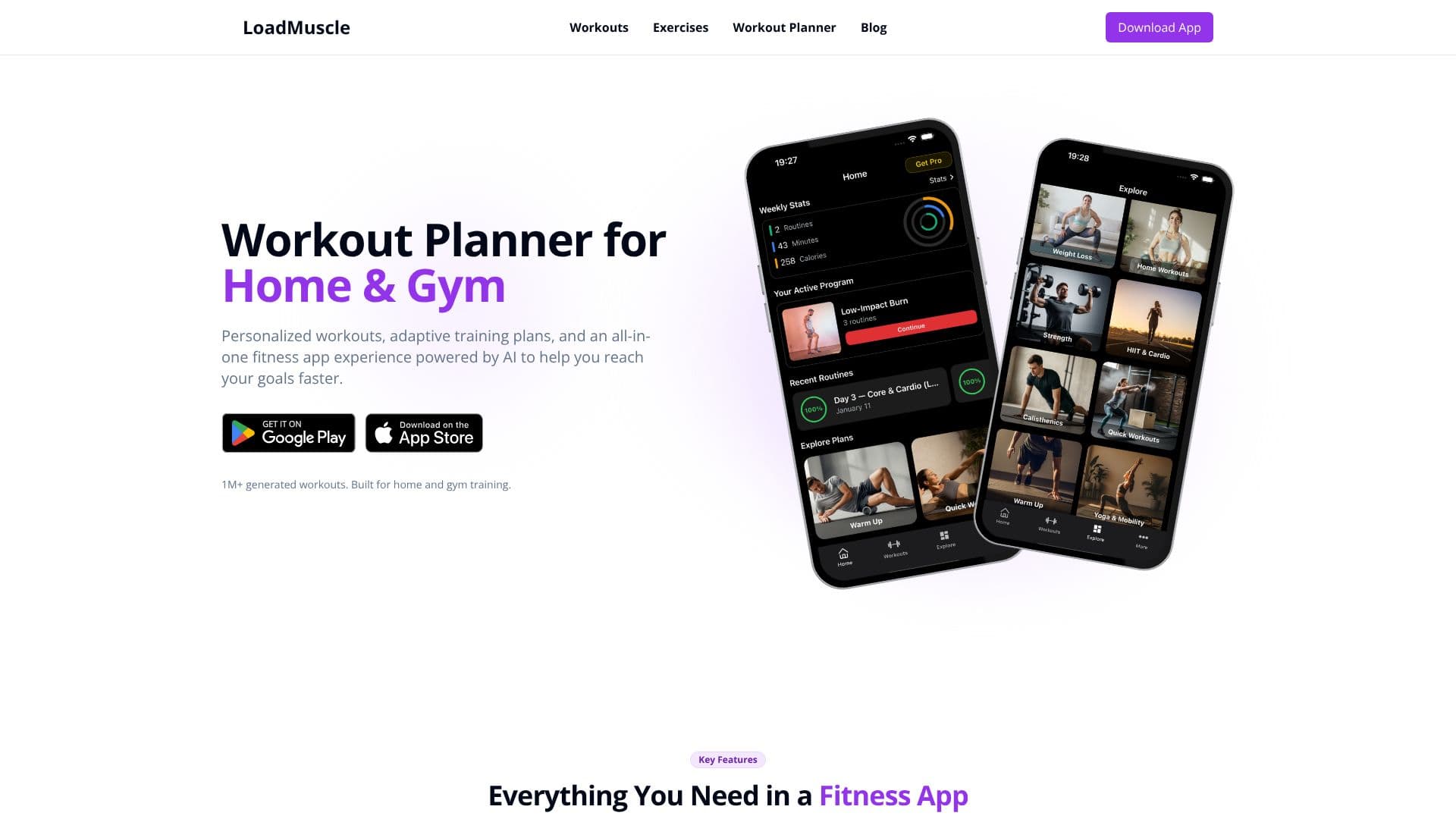 LoadMuscle AI 训练计划器 截图