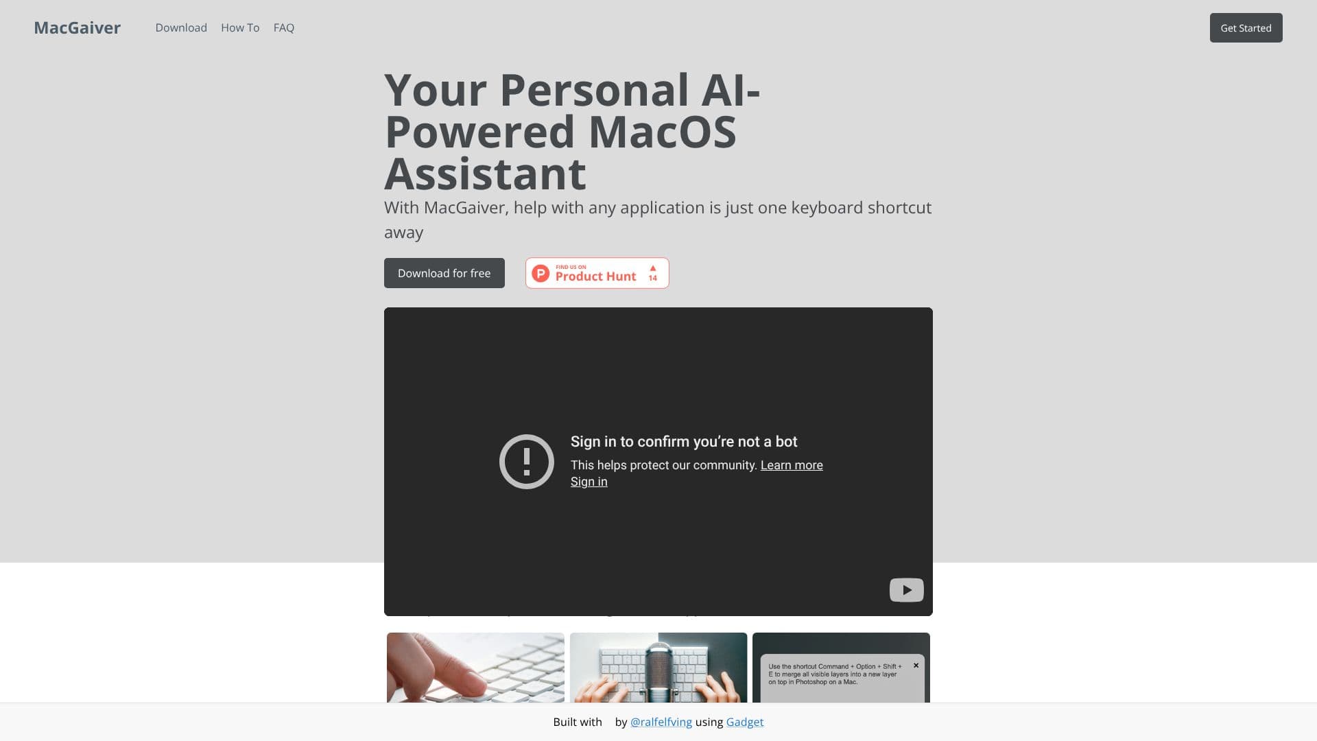 Screenshot von MacGaiver MacOS Assistent