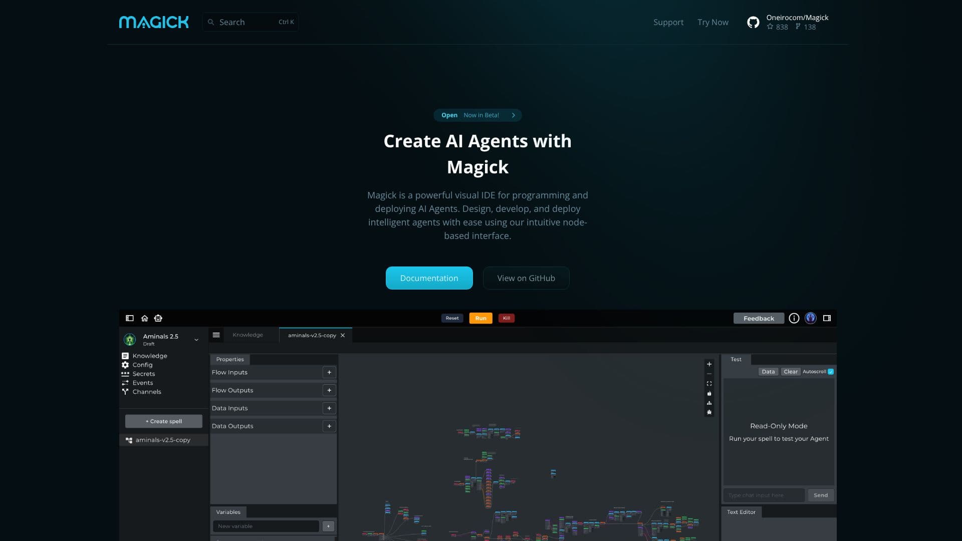 Magick AI Agents のスクリーンショット