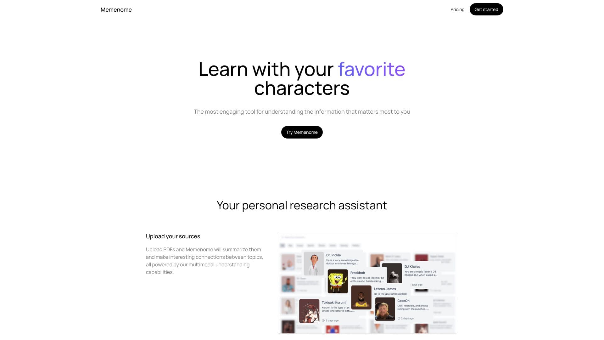 Capture d’écran de Memenome | Brainrot AI