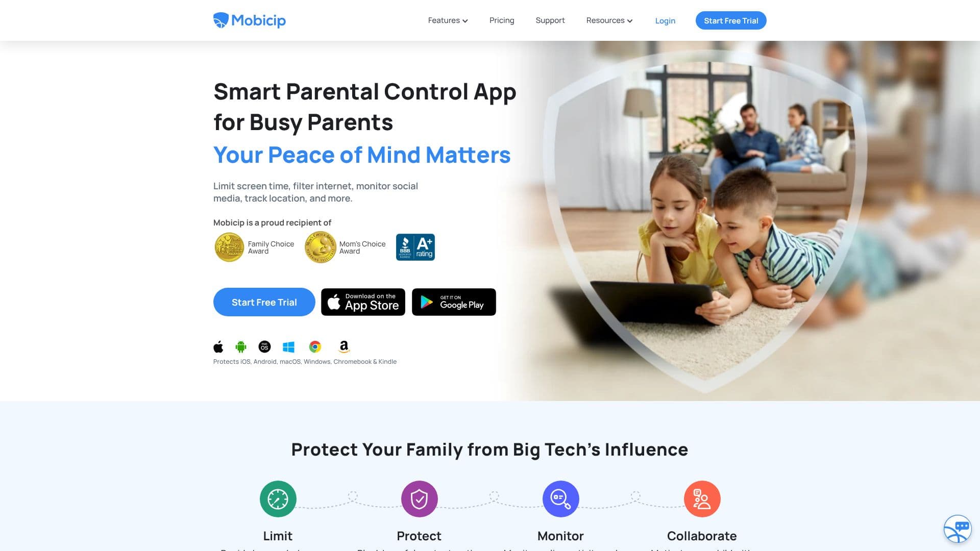 Mobicip Parental Control App screenshot