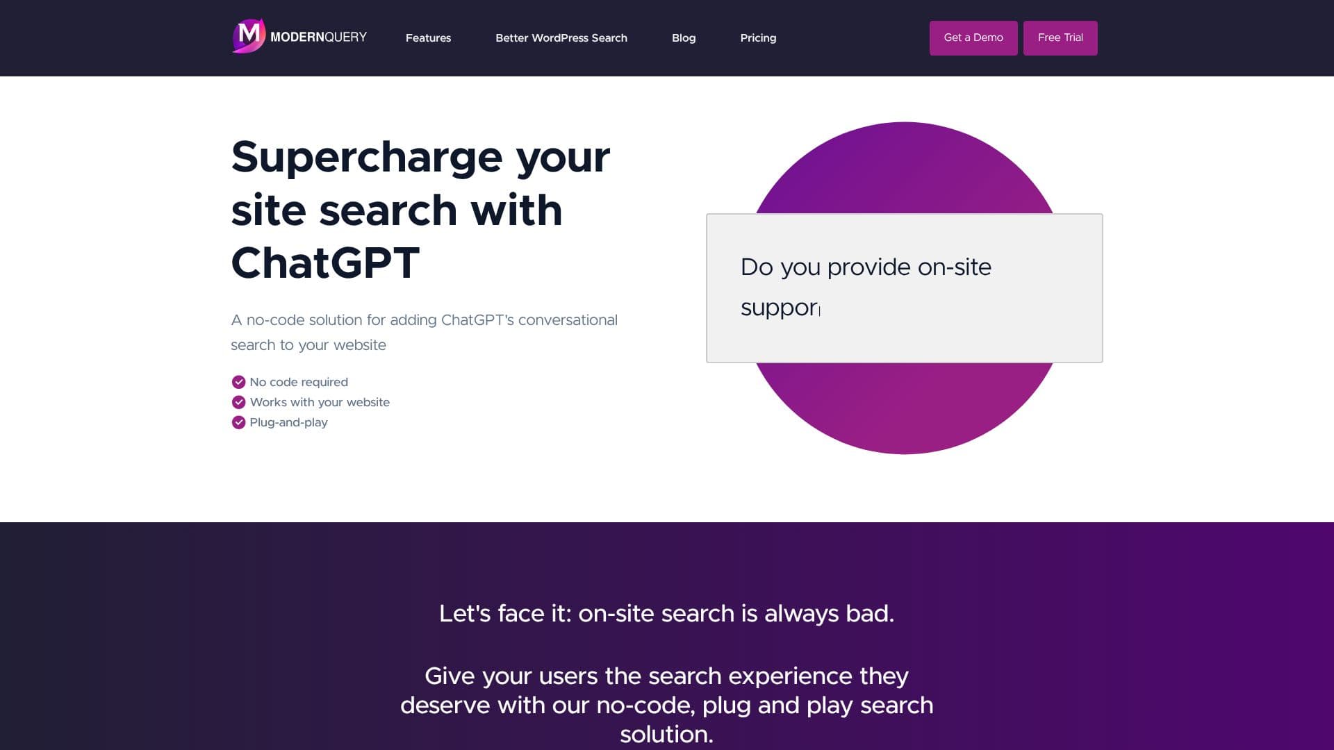 ModernQuery ChatGPT 搜索 截图
