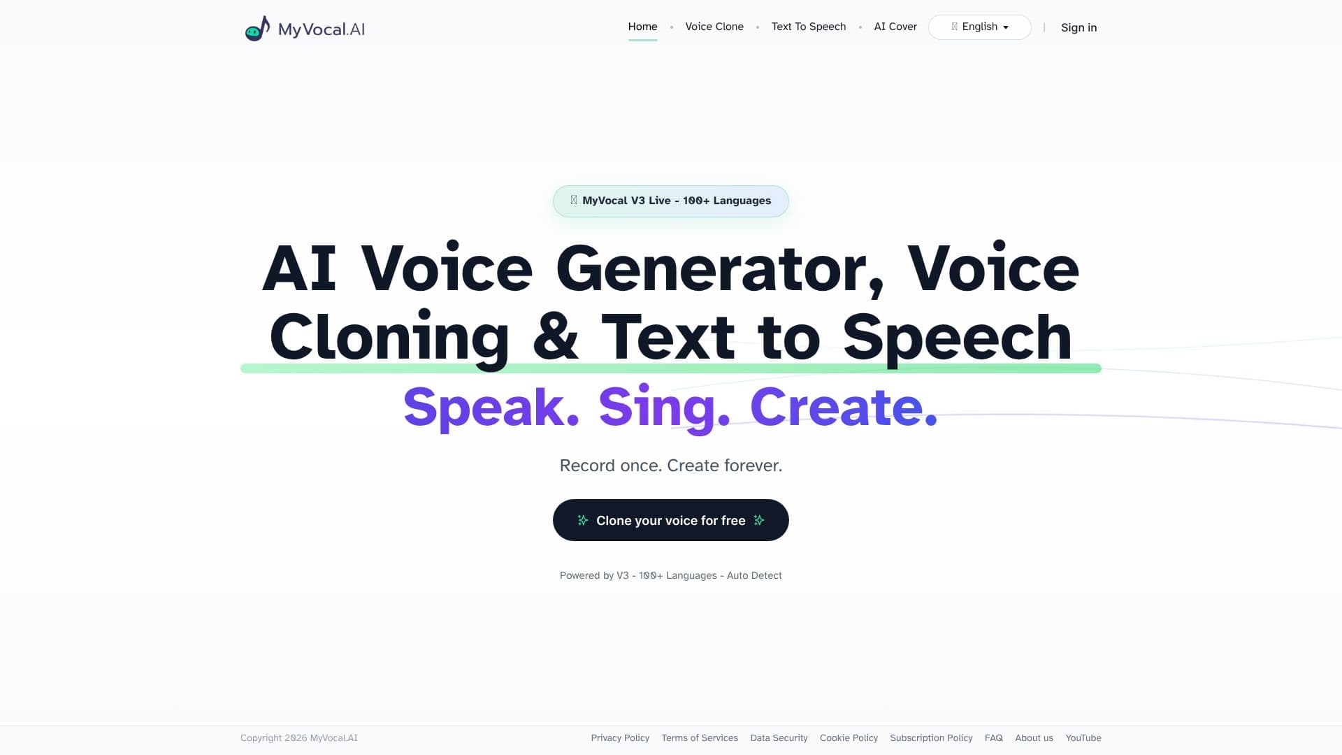 MyVocal AI 스크린샷