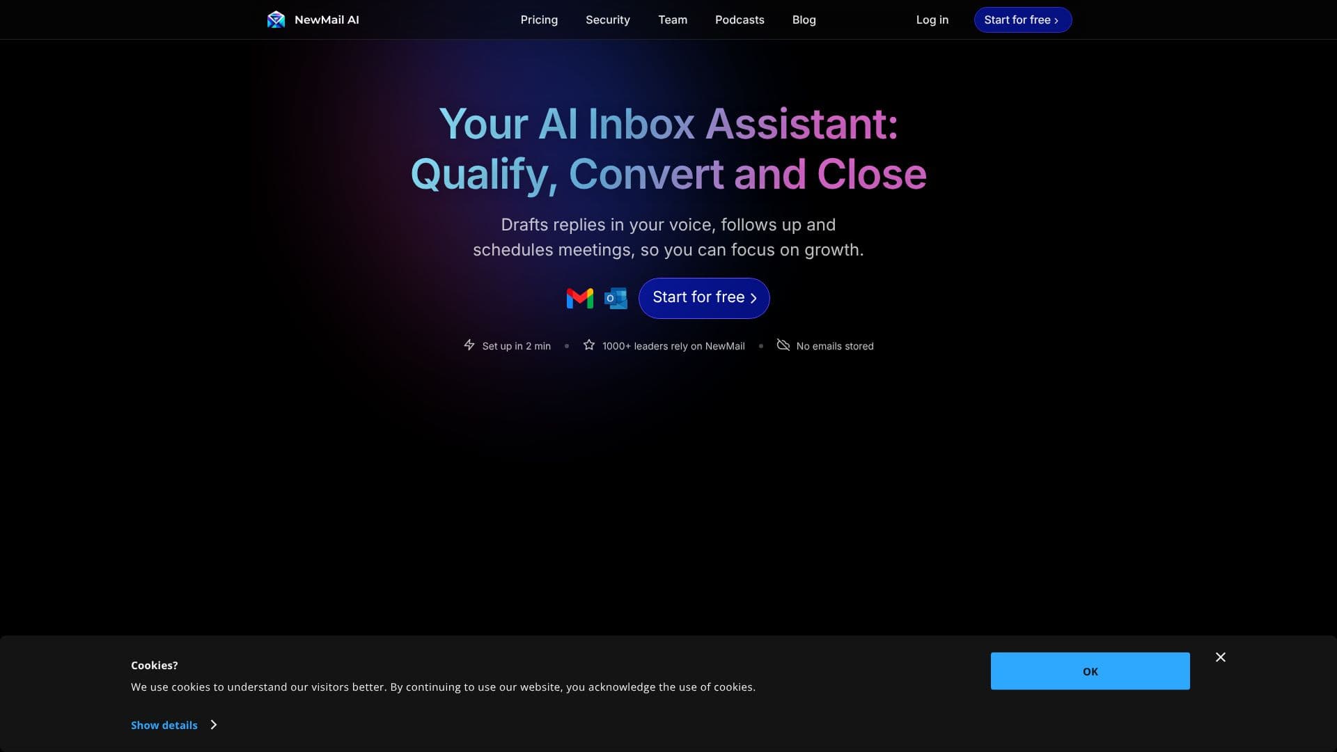 Скриншот NewMail AI