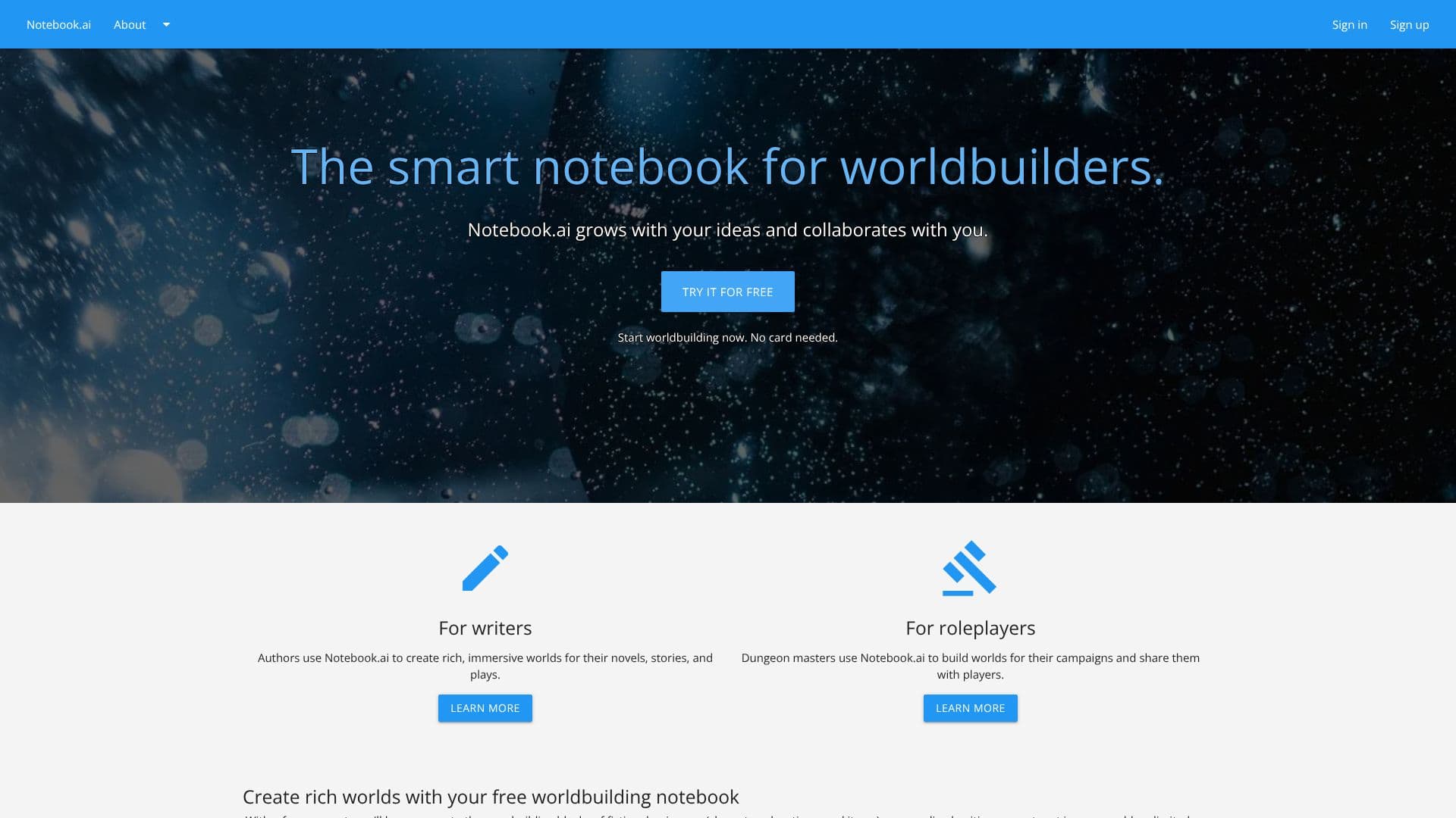 Notebook.ai 스크린샷