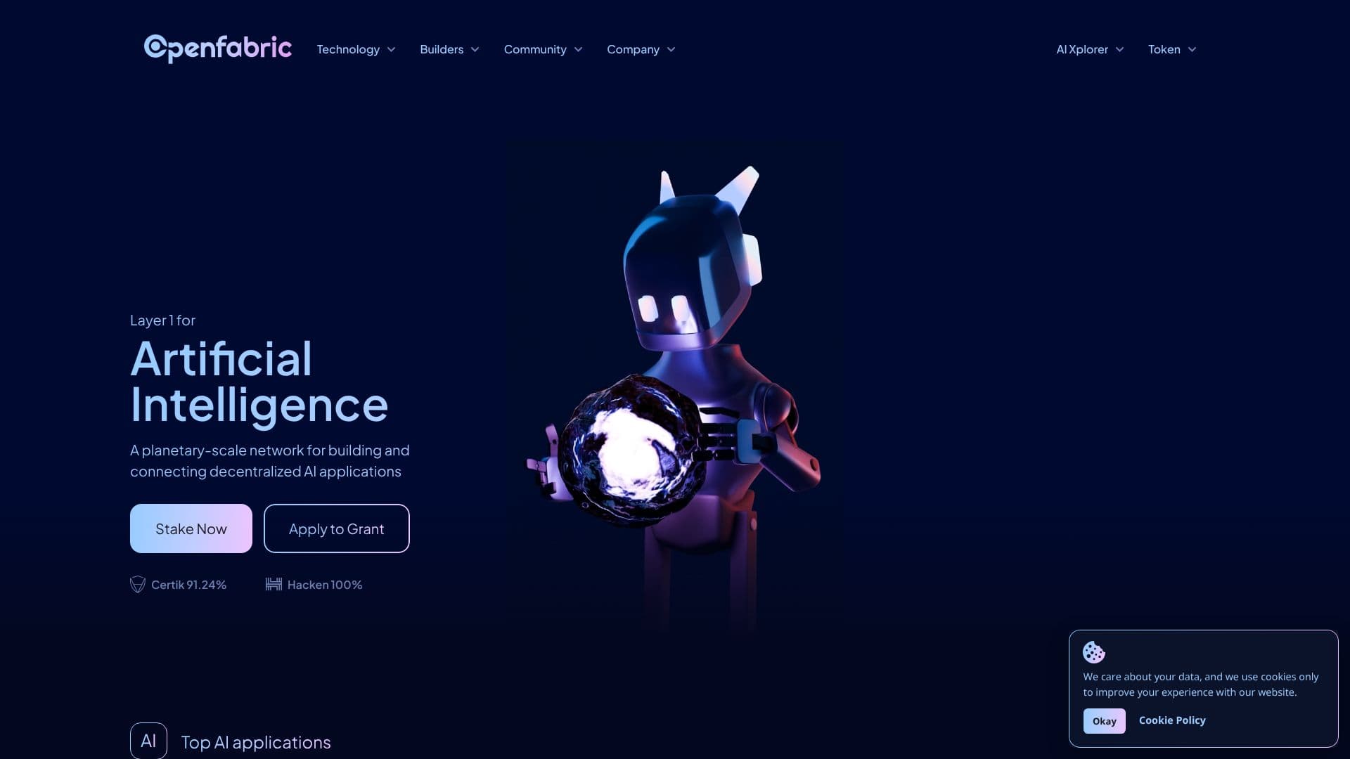 Tangkapan layar Openfabric AI