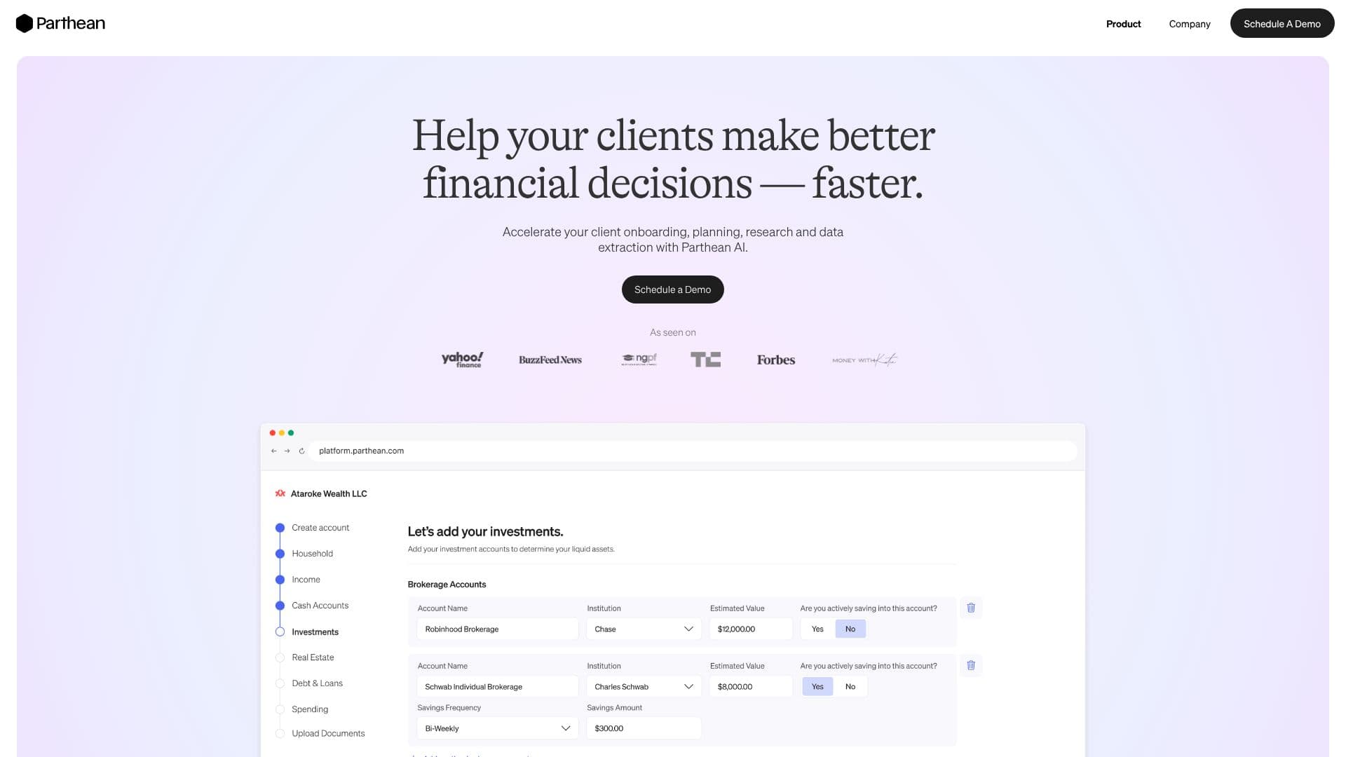 Parthean For Advisors 스크린샷