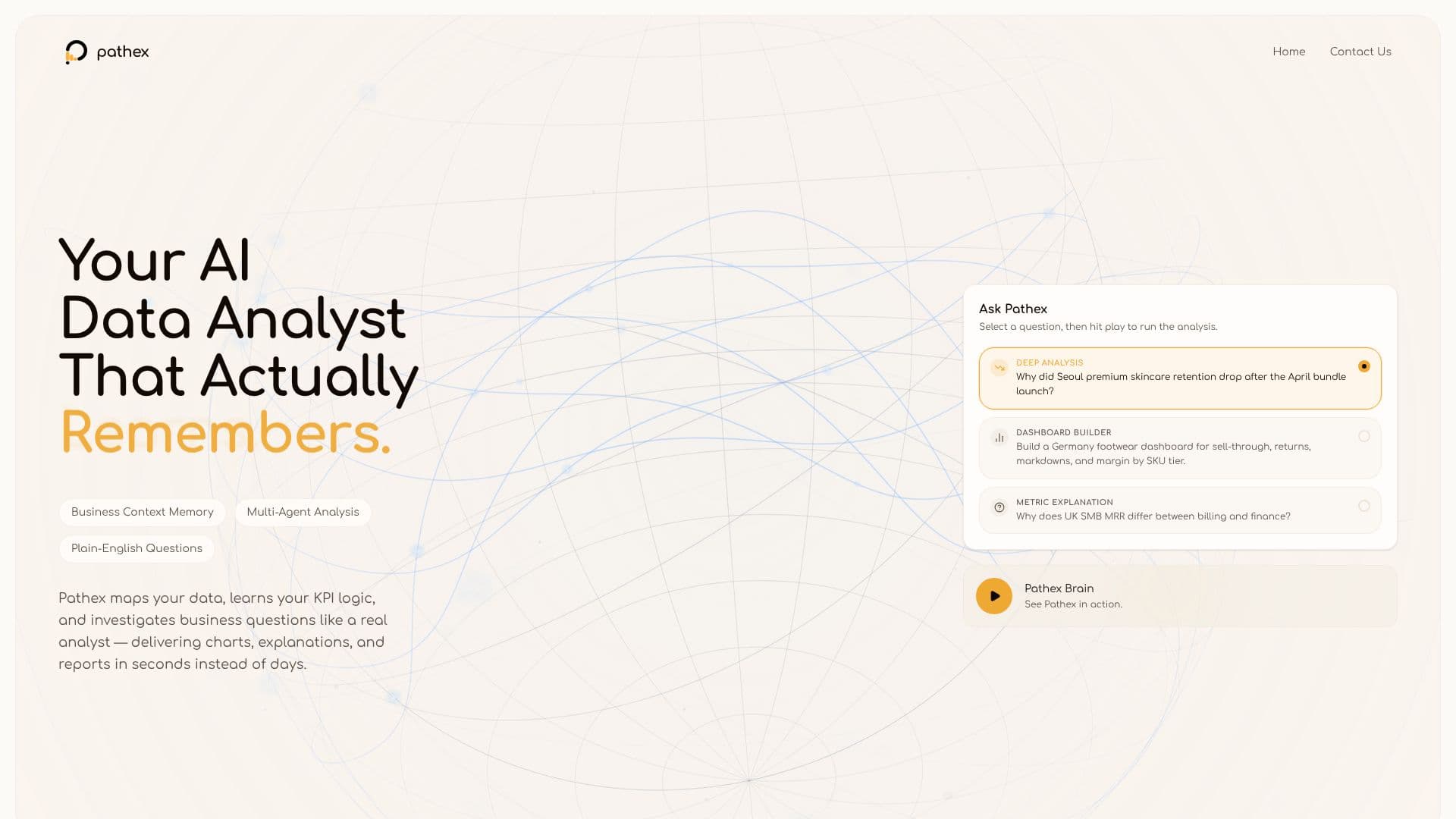 لقطة شاشة لـ Pathex AI Data Analyst