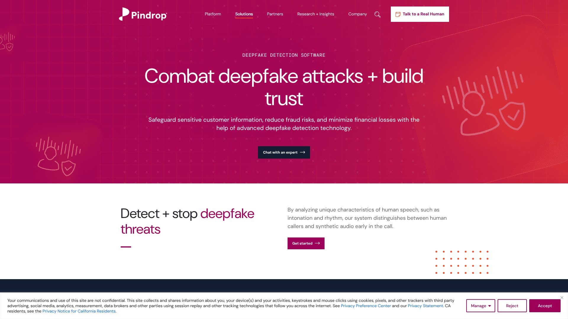 Pindrop Deepfake Detection screenshot