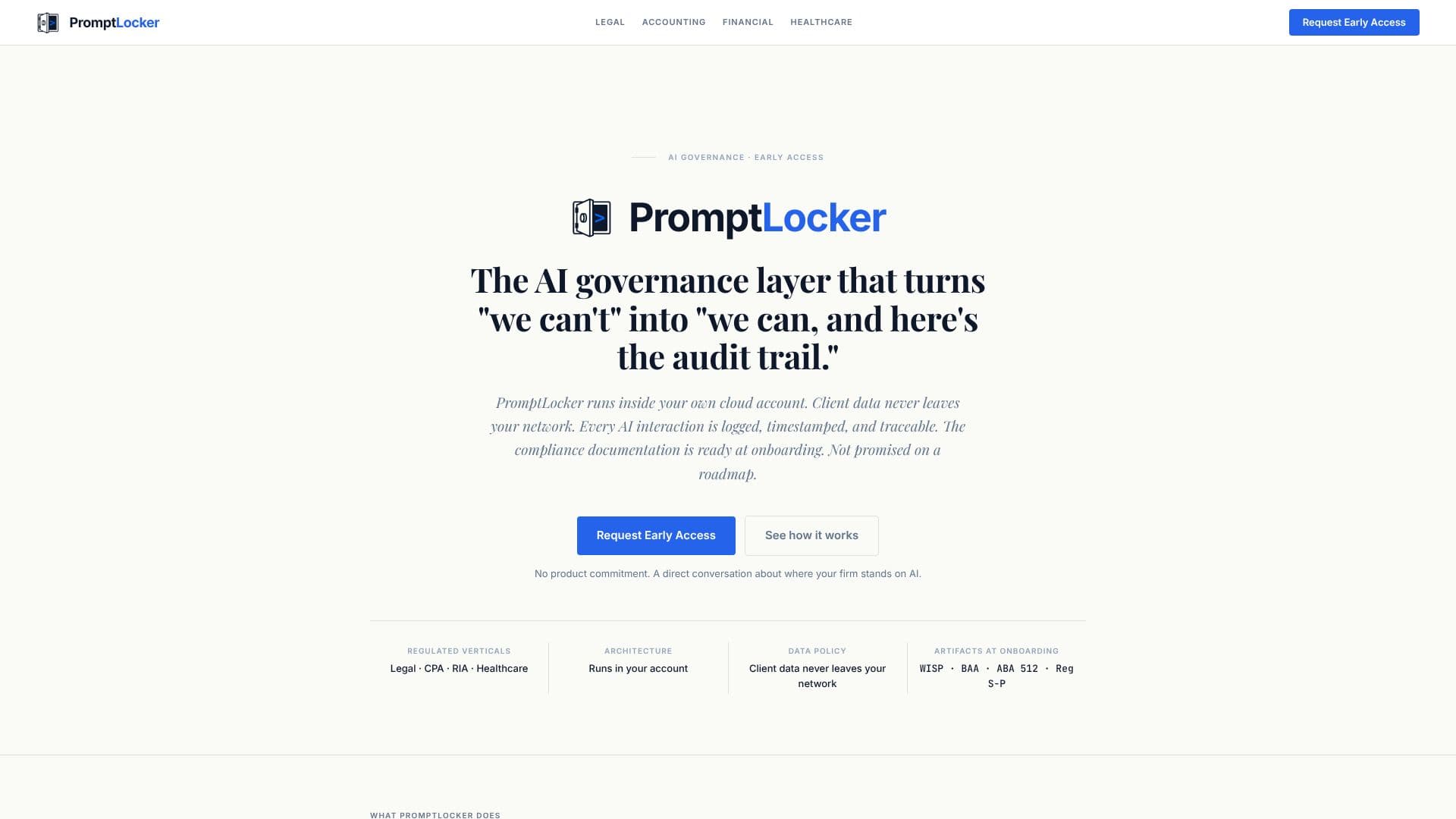 Capture d’écran de PromptLocker AI Governance