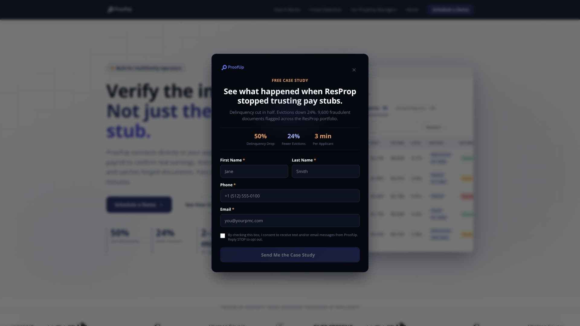 ProofUp — AI Tenant Screening screenshot