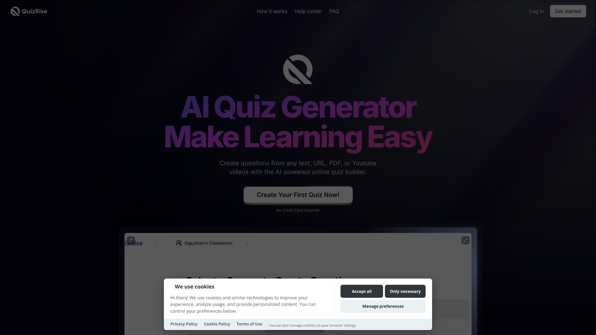 لقطة شاشة لـ QuizRise